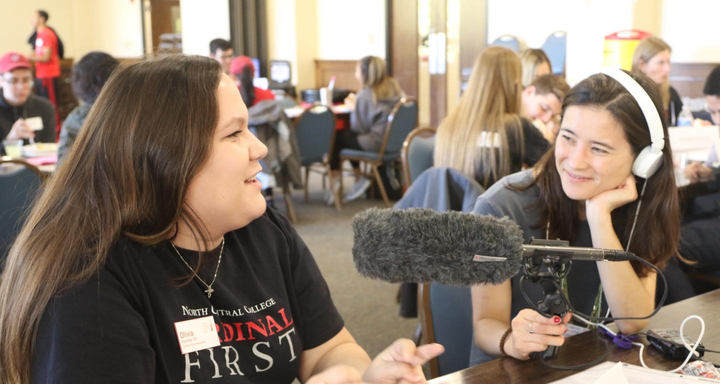 Cardinal First student Olivia Ramirez speaks with NPR.