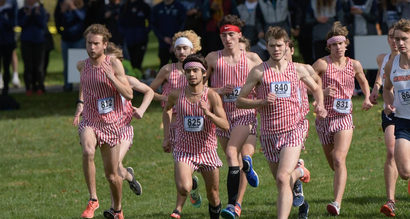 North Central College cross country runners during a race.