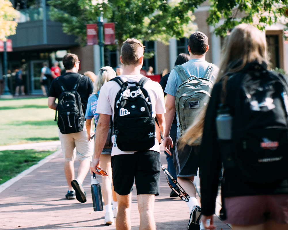 Students walking to class