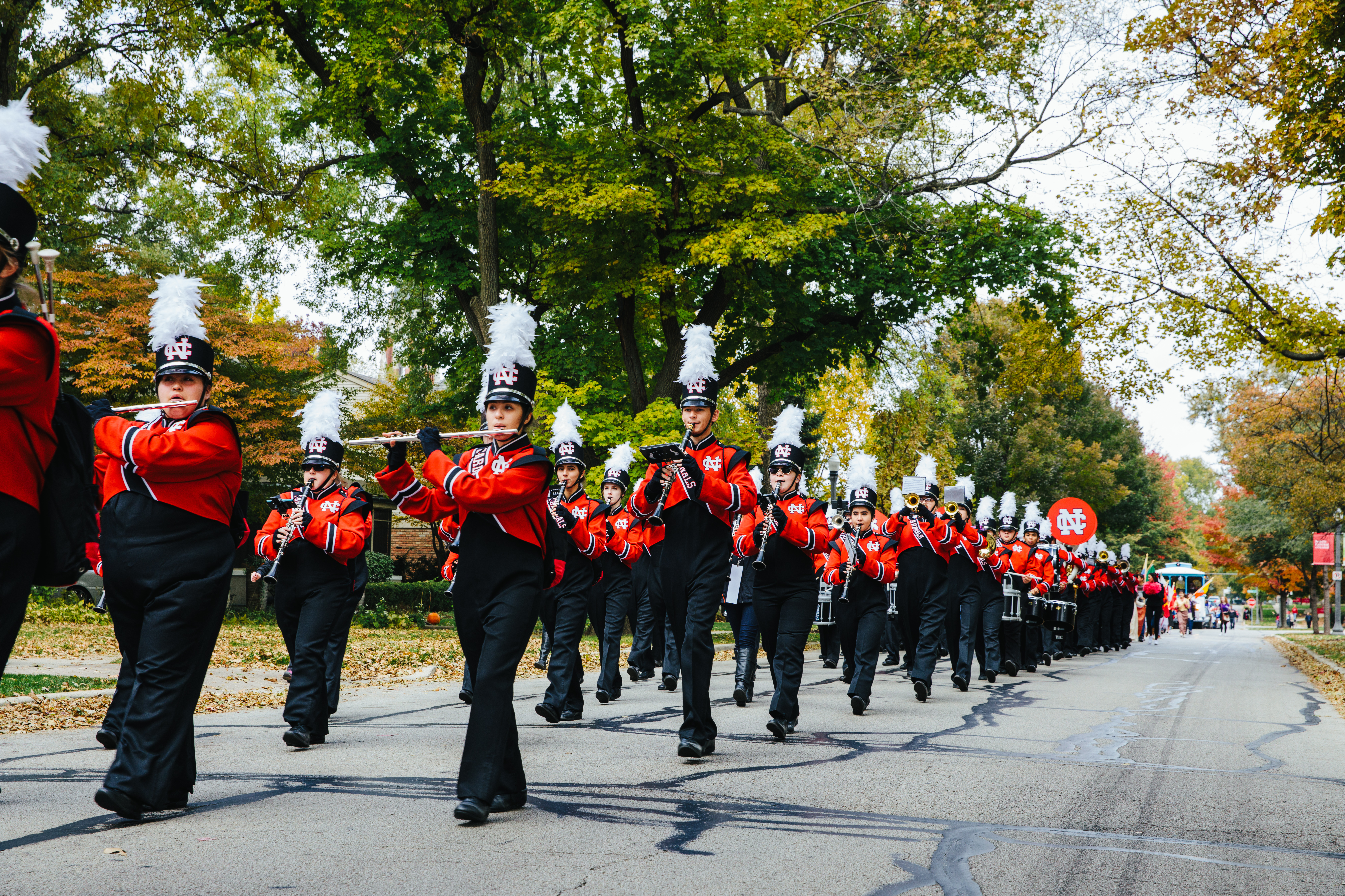 marching band at homecoming