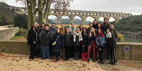 Students studying abroad in France