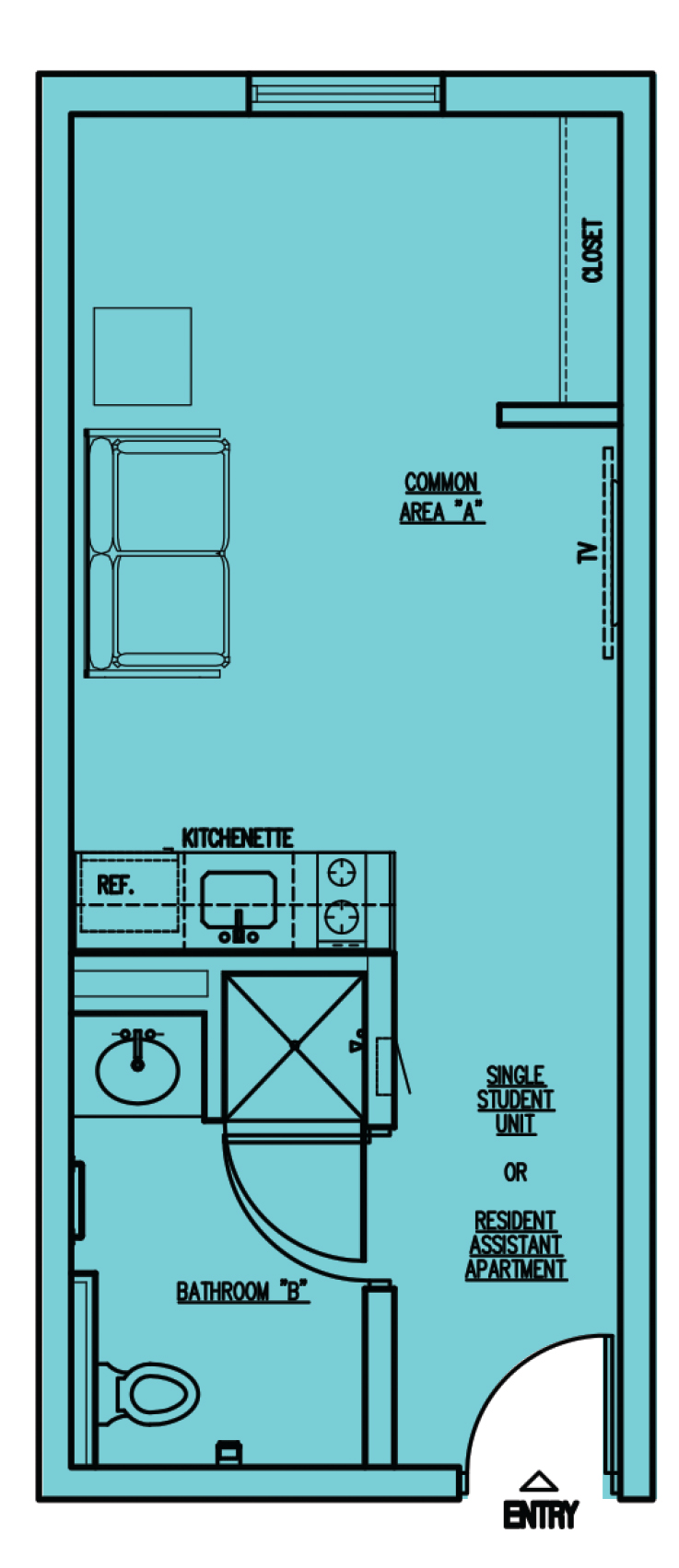 Single Student floorplan