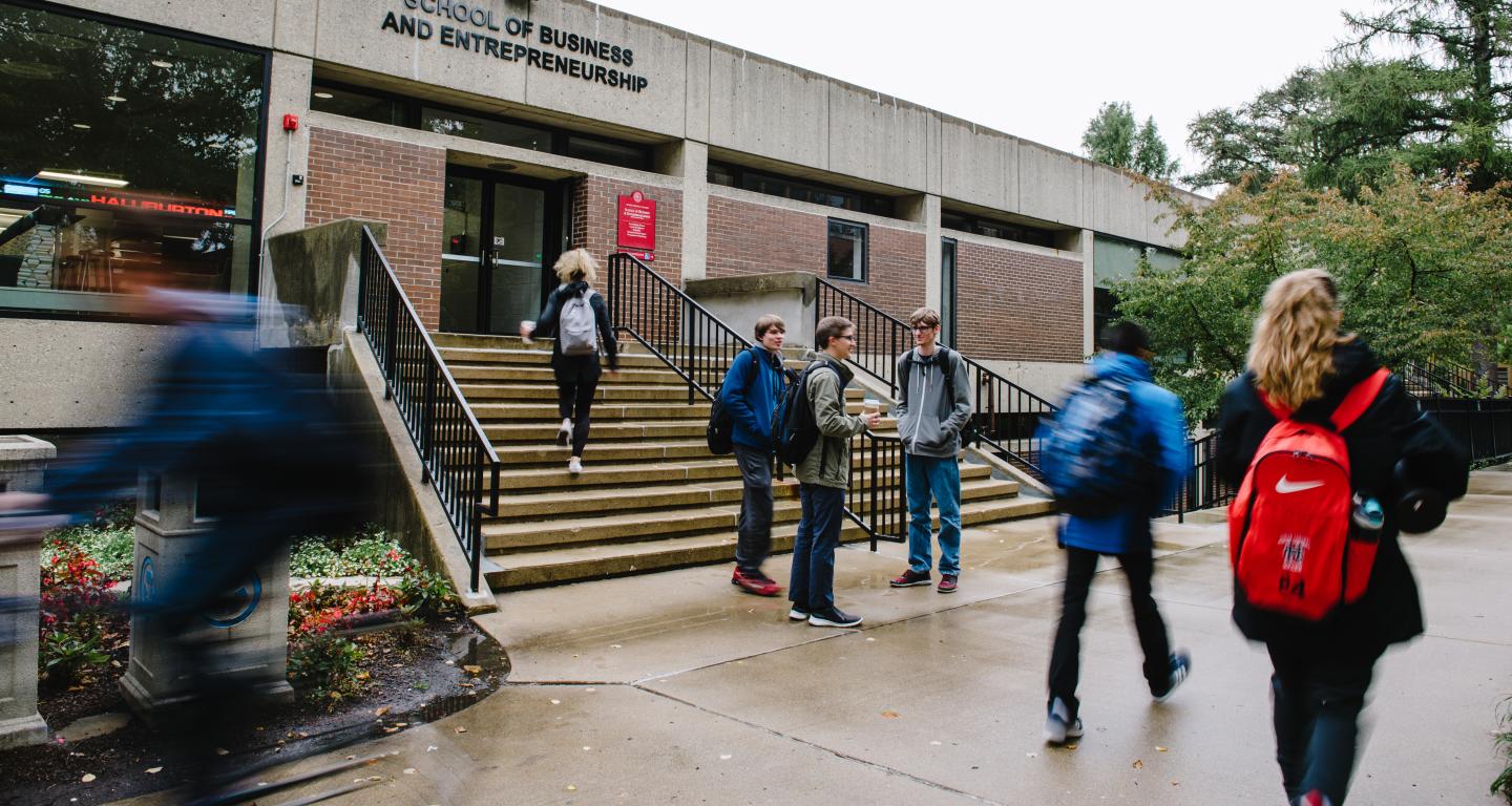 students on campus