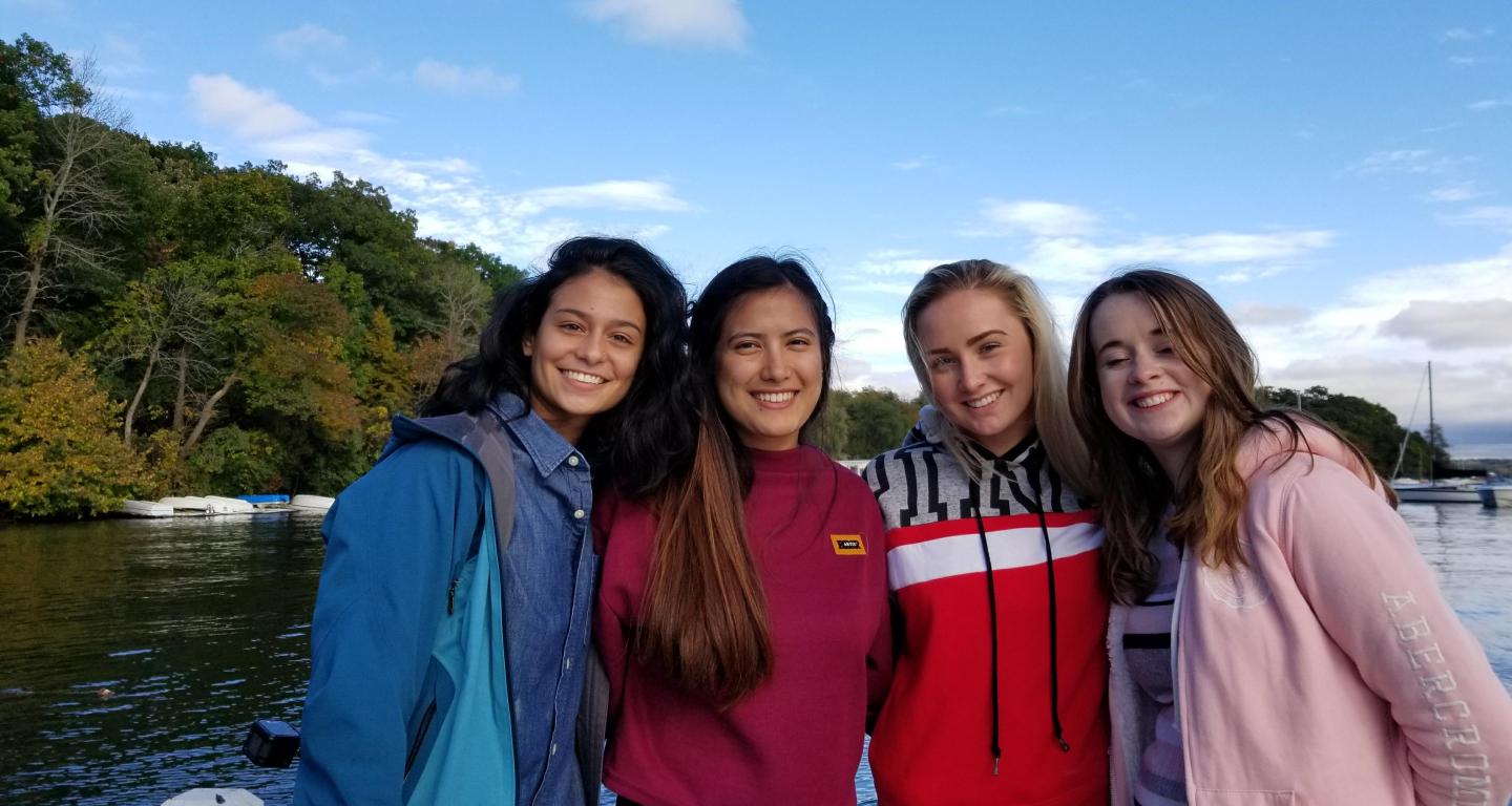 International students with flags