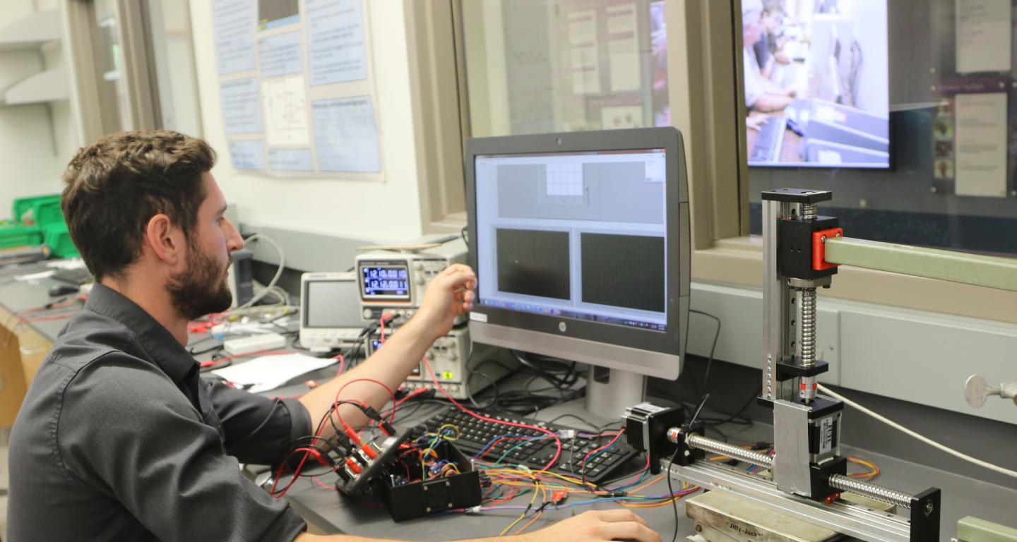 A student studying to become an electrical engineer.