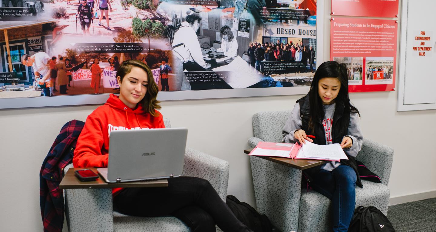 students studying