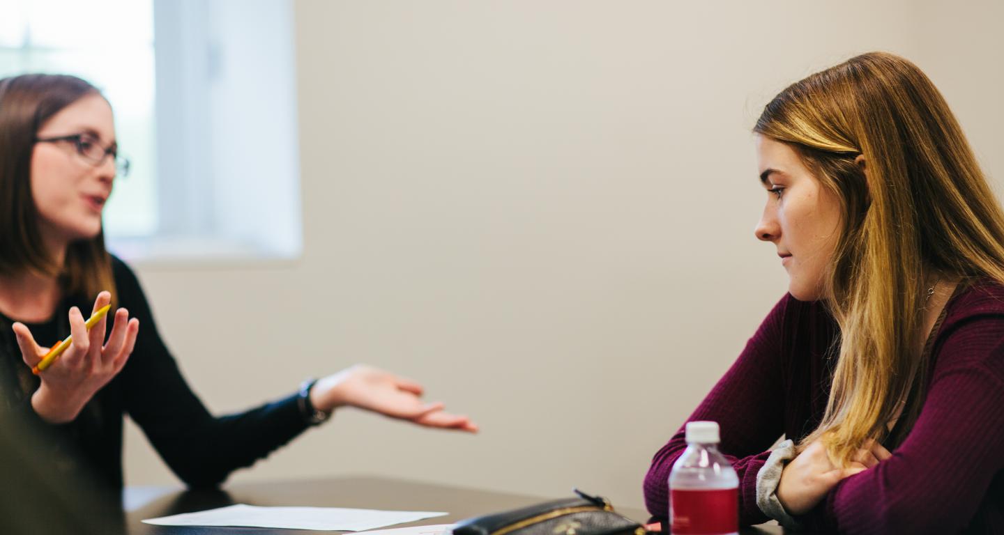 Two colleagues talking 