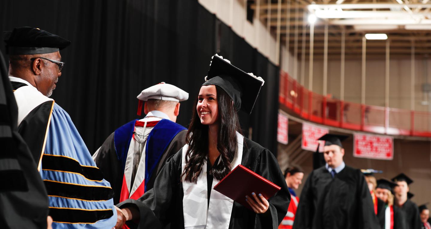 student at graduation