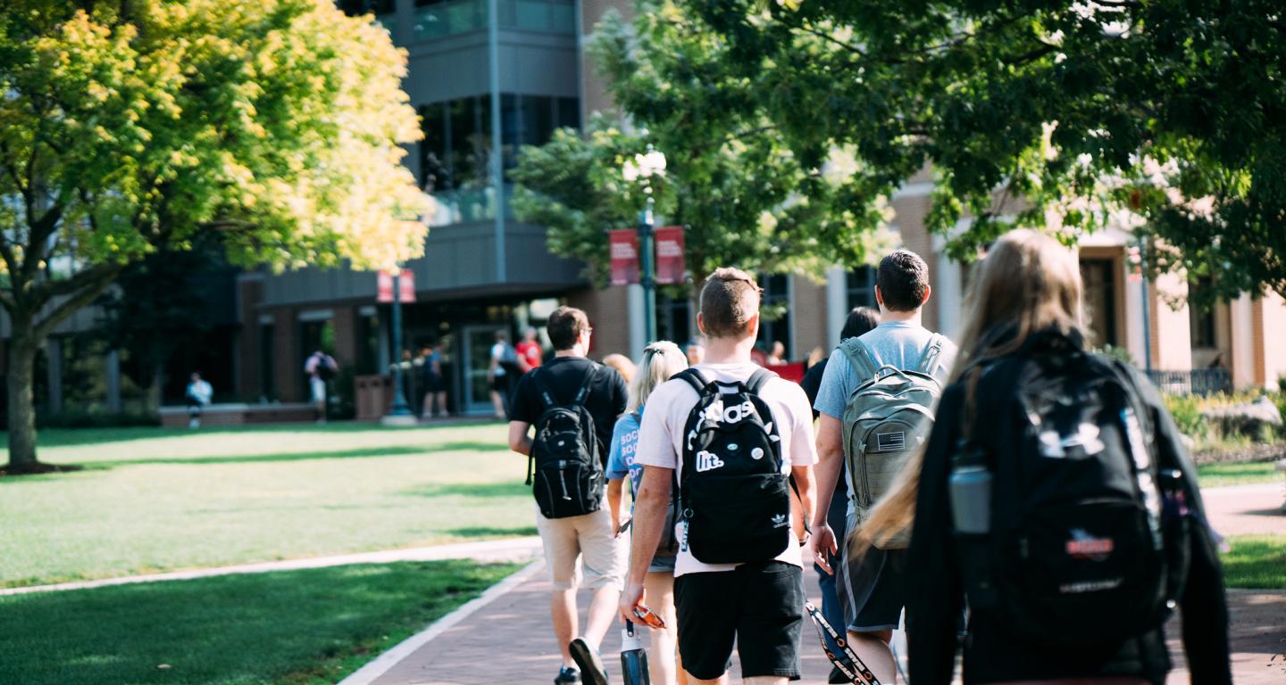 Students on campus