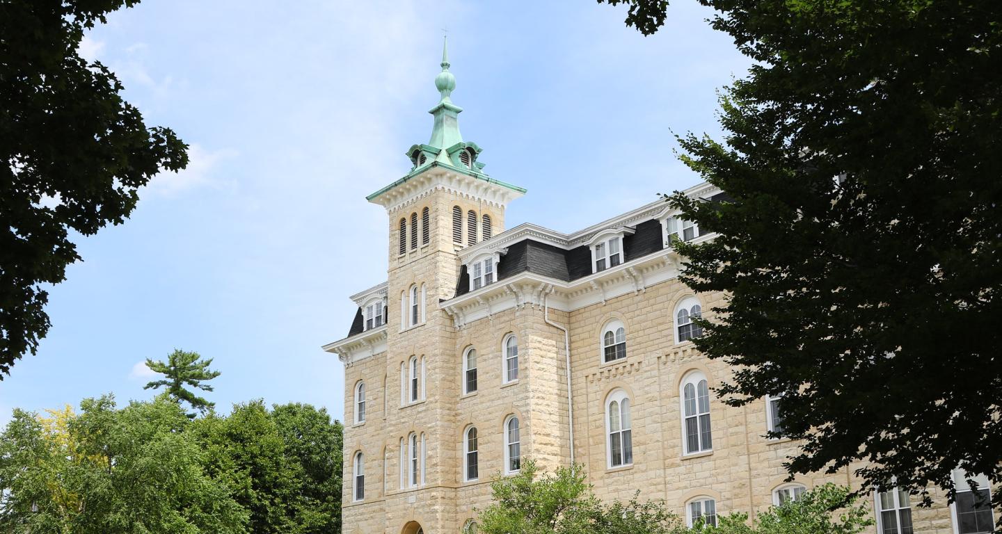 Old Main seen from an angle.