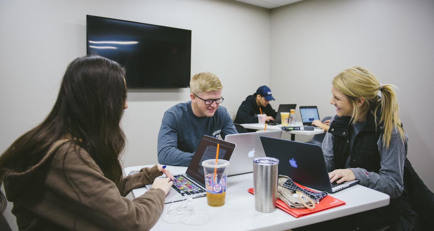 Students working toward degrees in entrepreneurship.