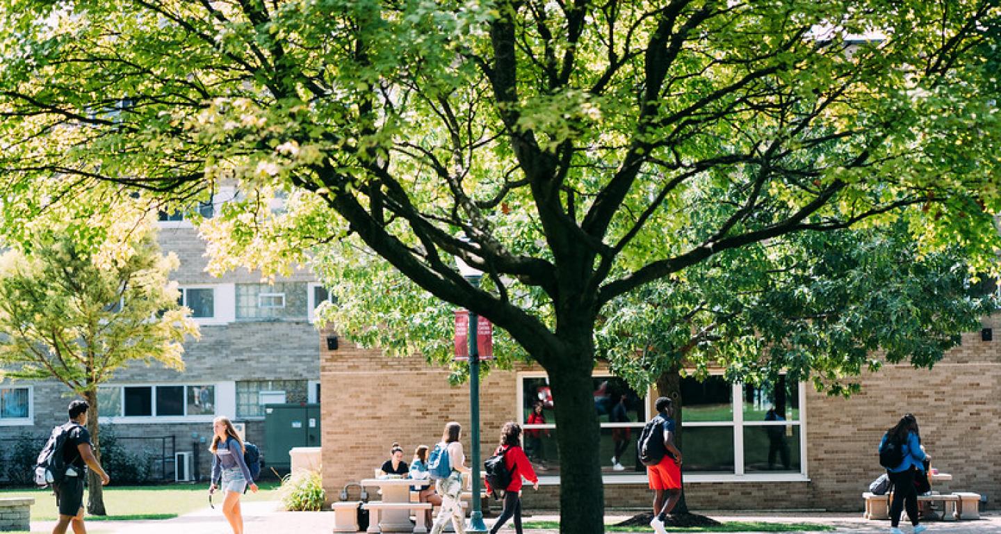 Students on campus