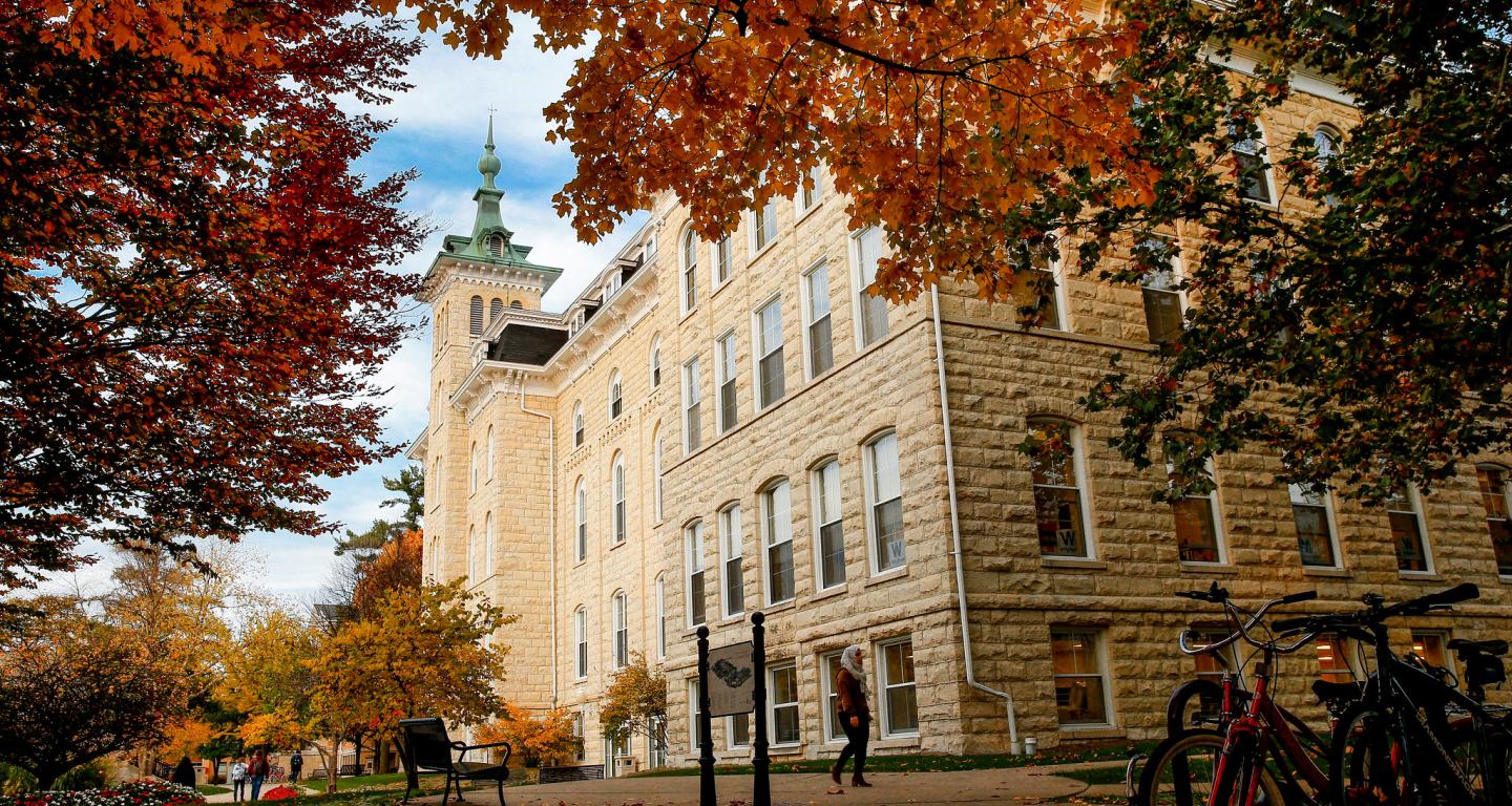 Old Main in the fall