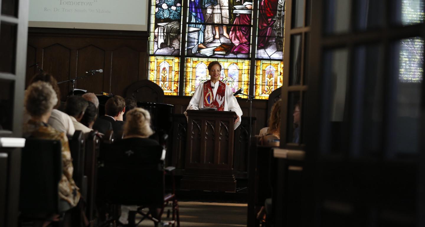 A religious studies-related service at North Central College.