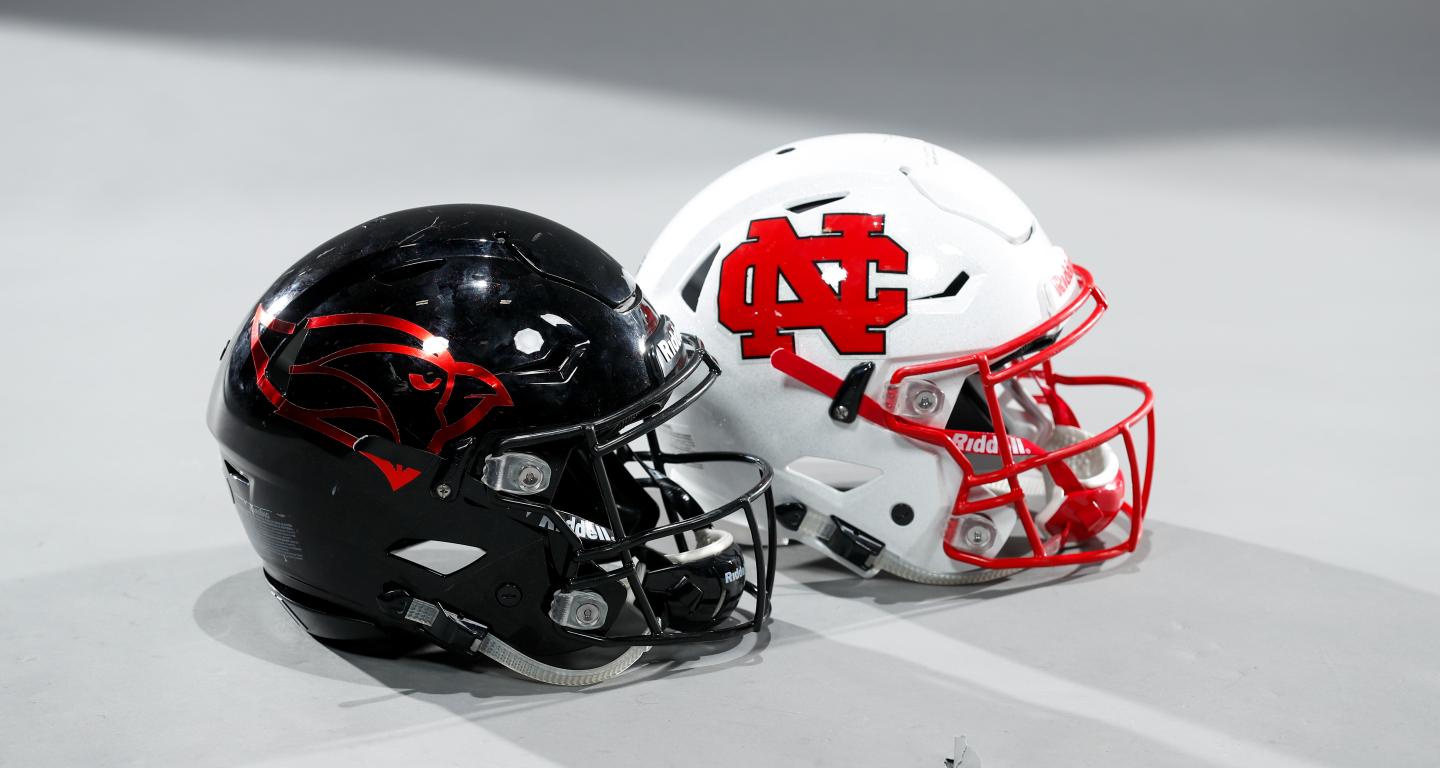 football helmets