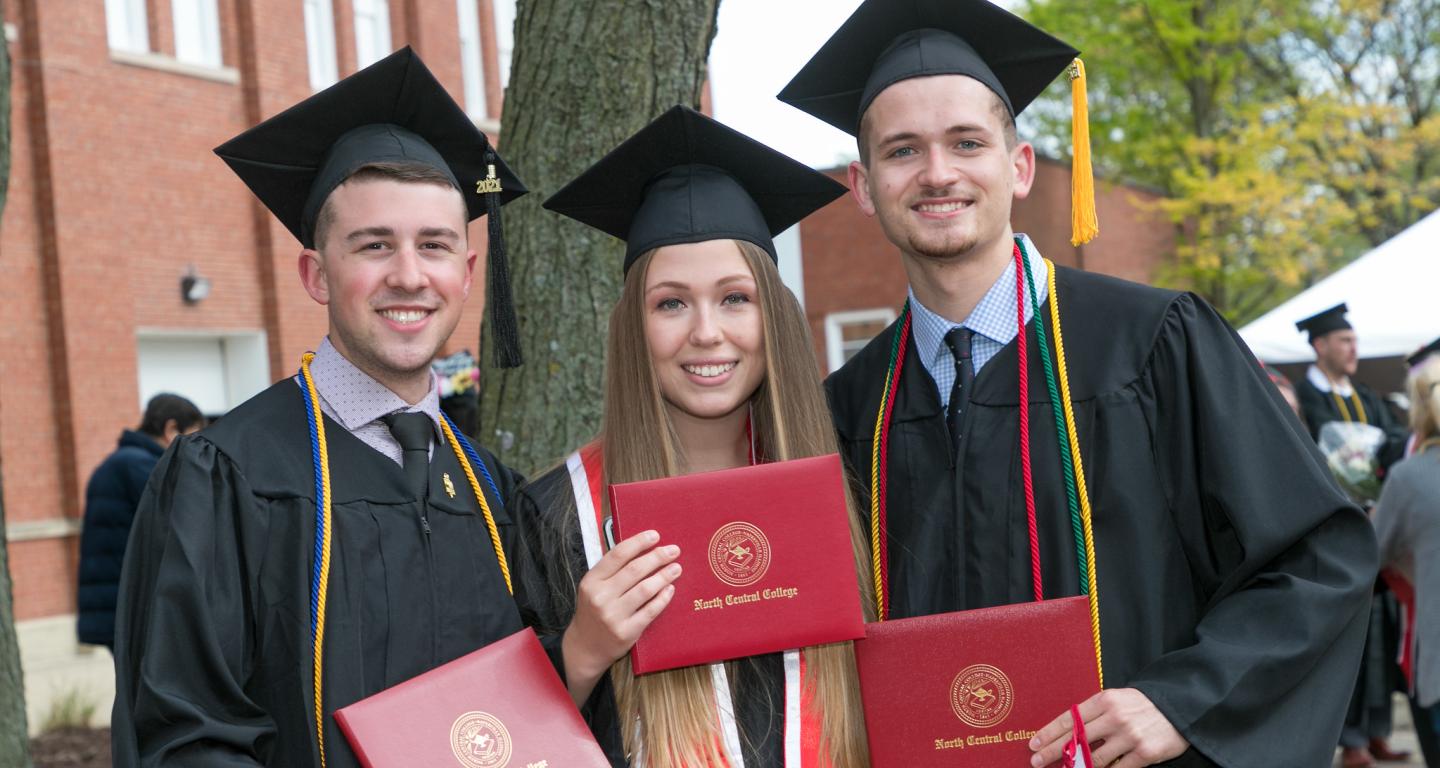 North Central College graduates at Commencement.