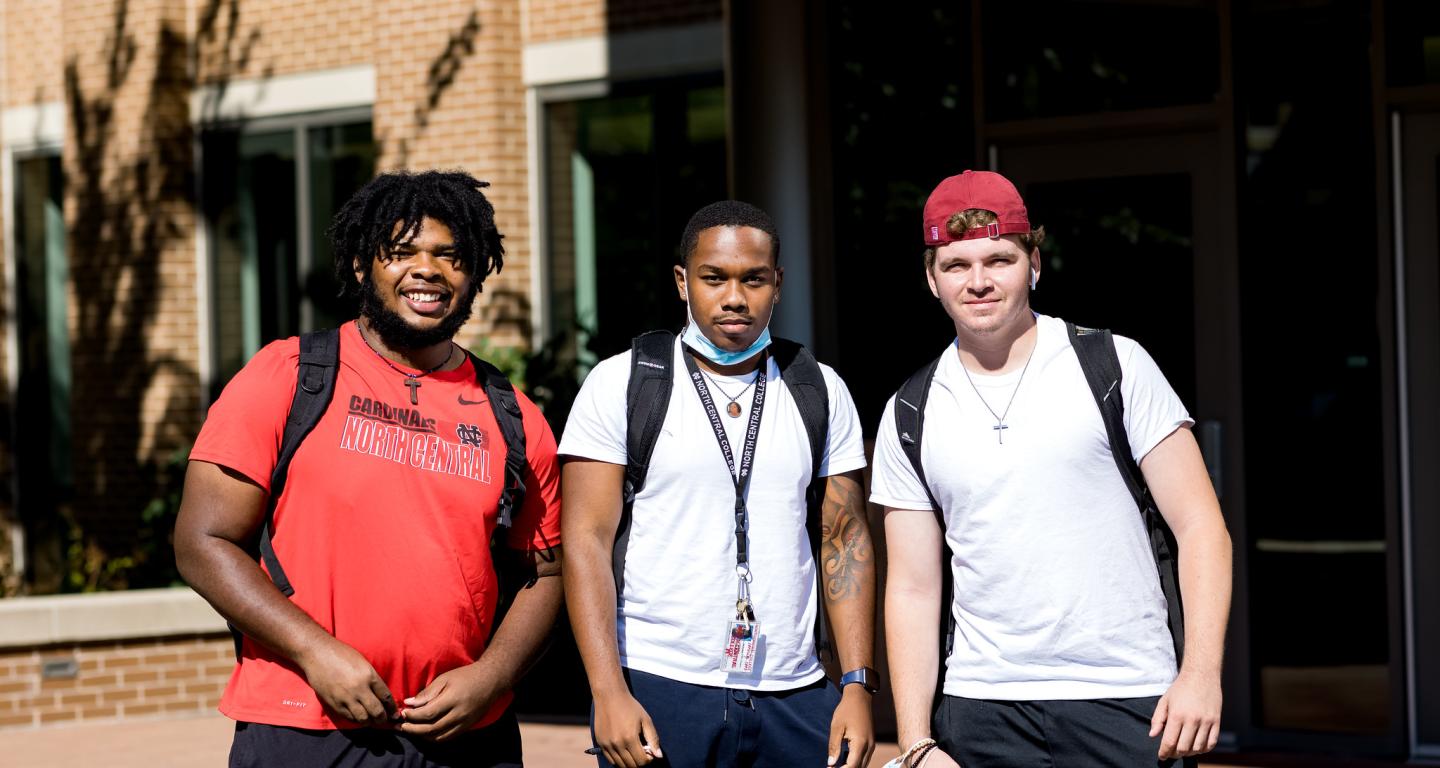 Undecided freshman North Central College students on campus.