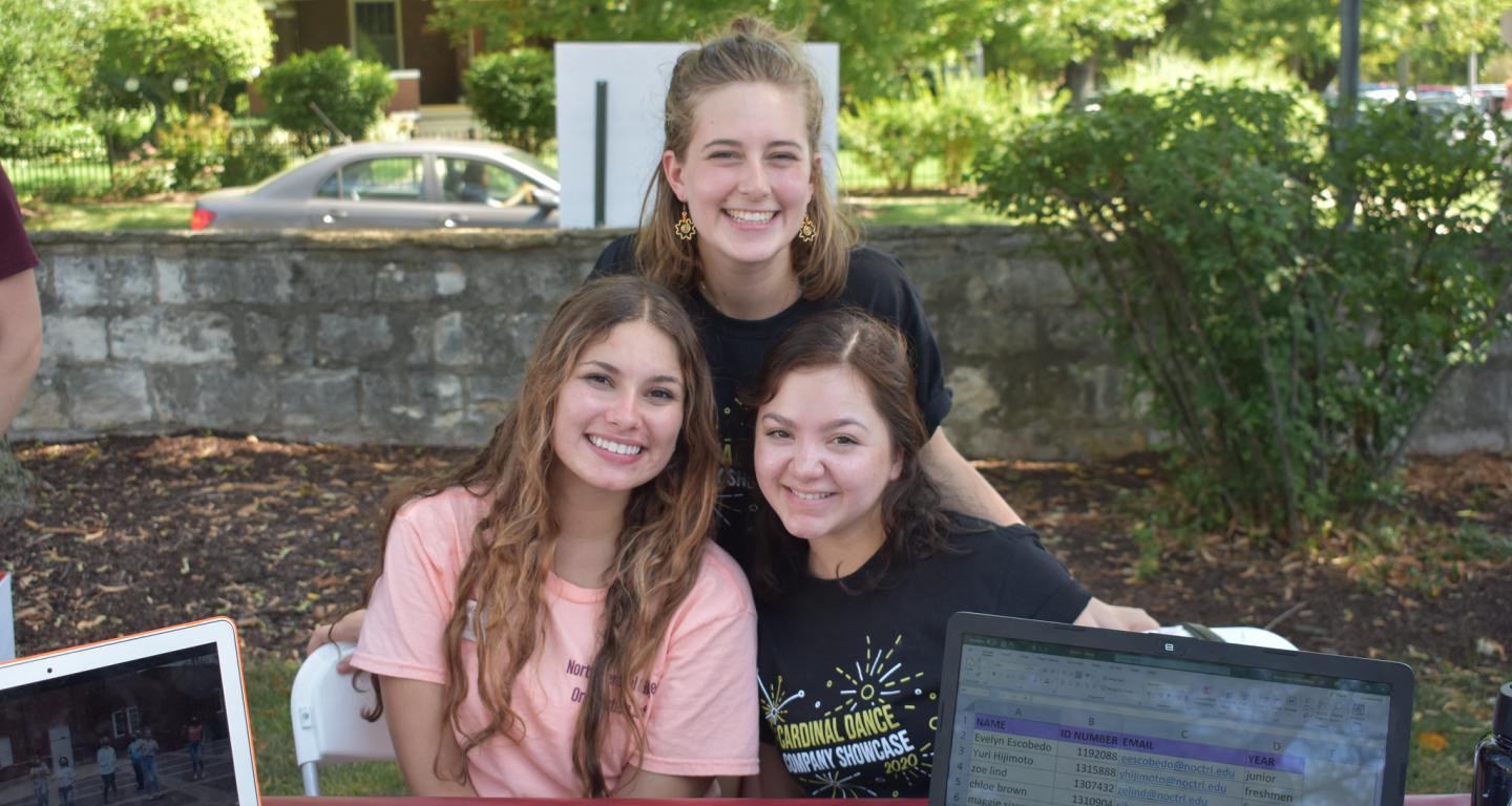 North Central College students at work.