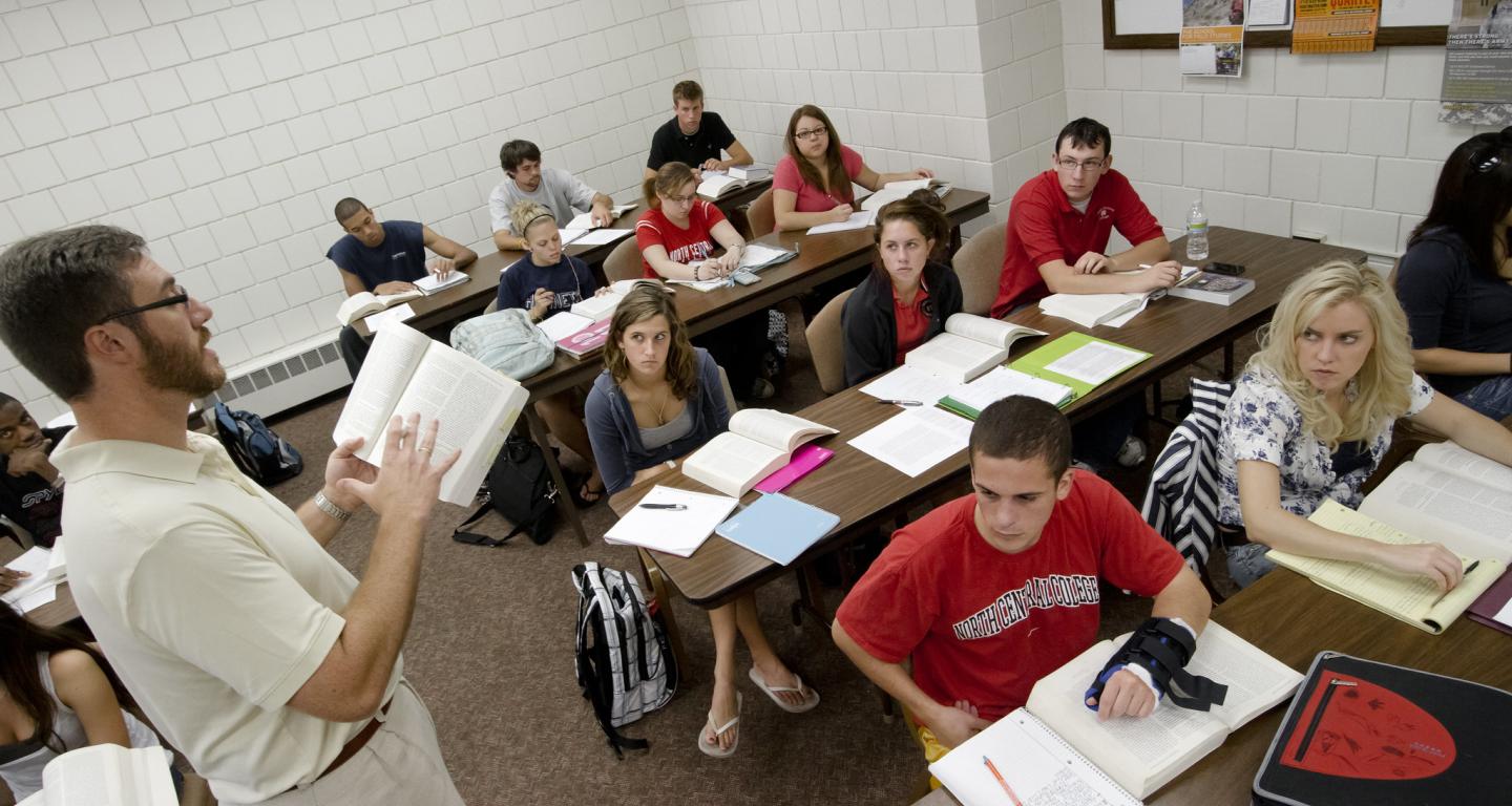 North Central College students in an ethics class.