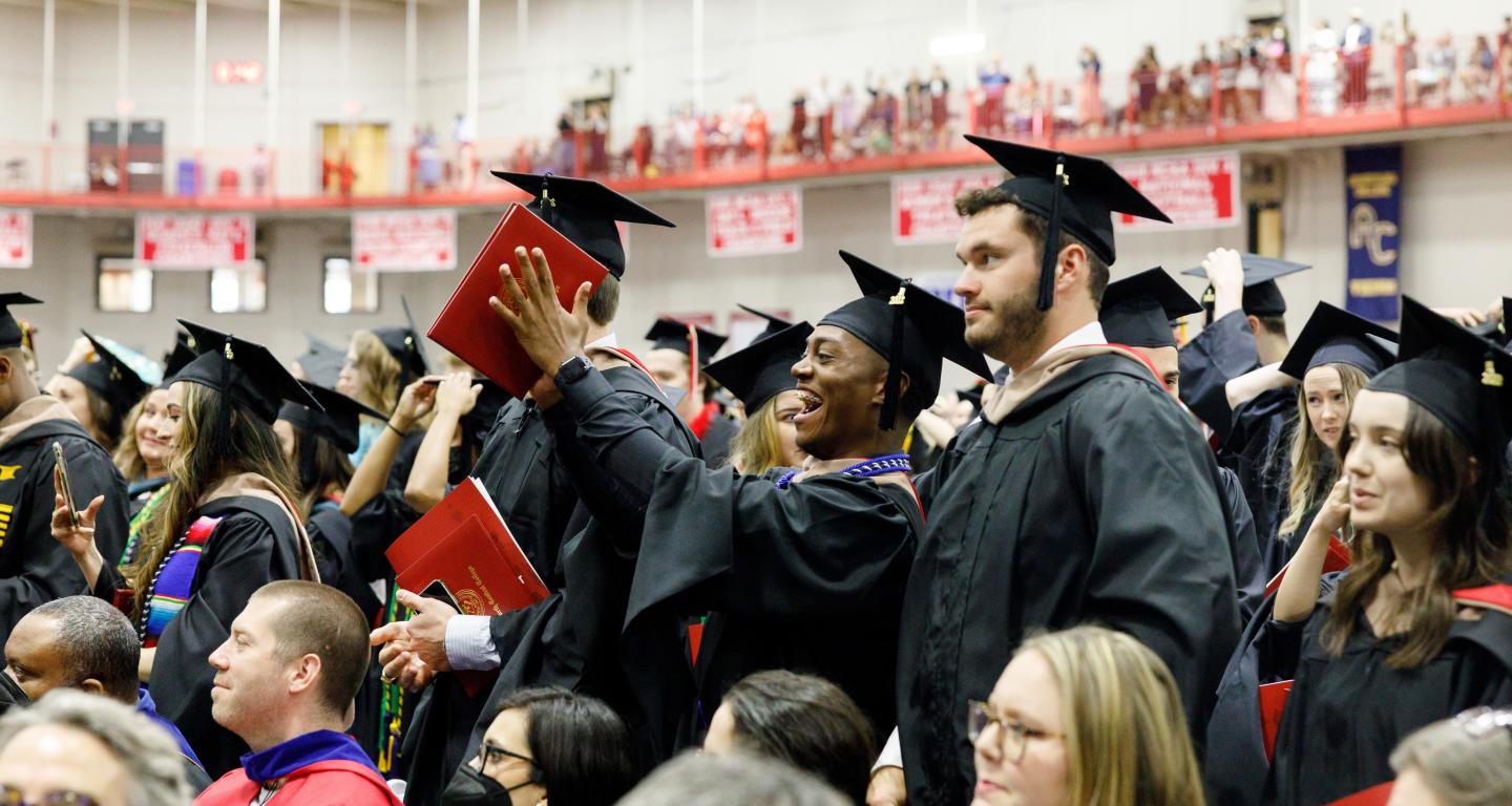 graduate students at graduation