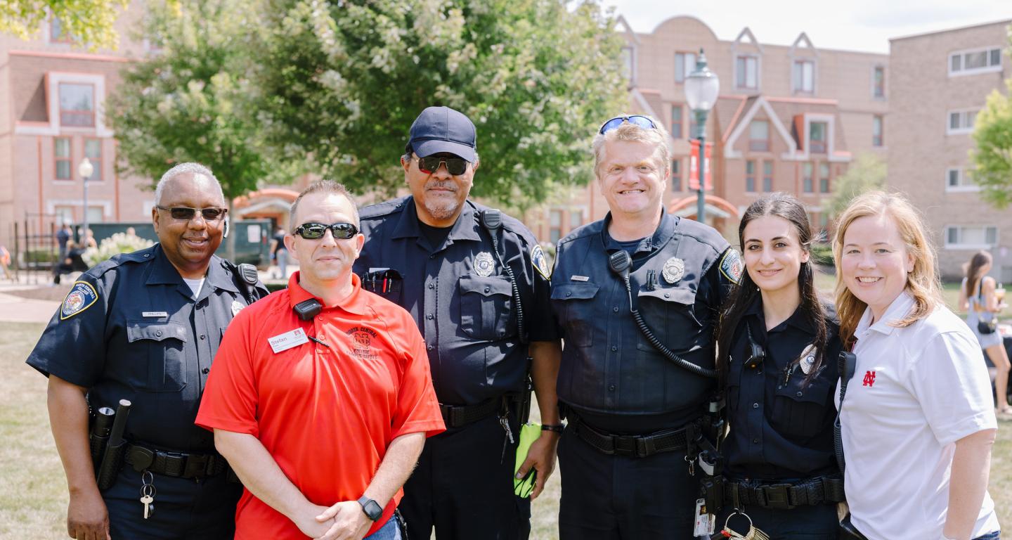 A group of North Central College campus safety officers, an example of what you can do in criminology.