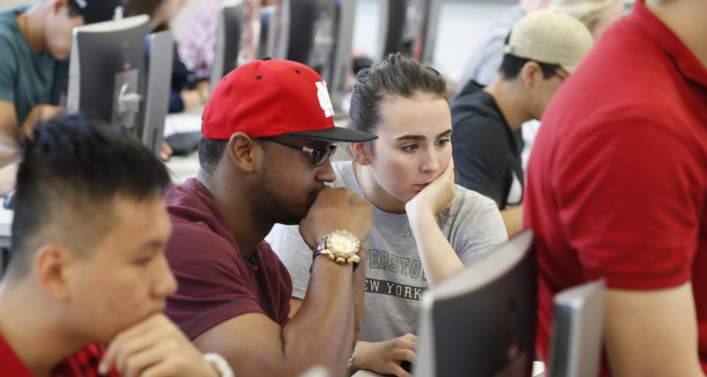 North Central College students working on projects in nuclear medicine technology.