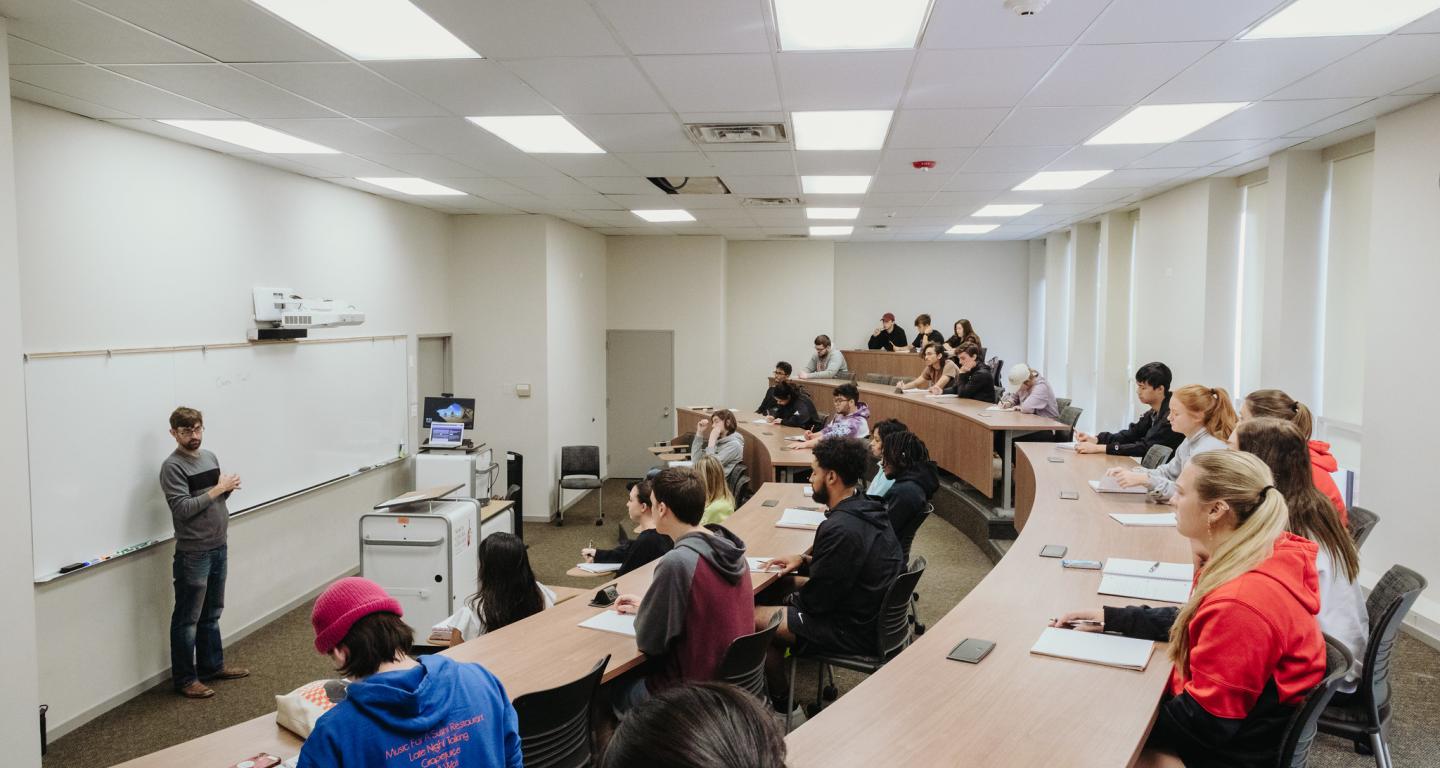 A psychology class at North Central College.