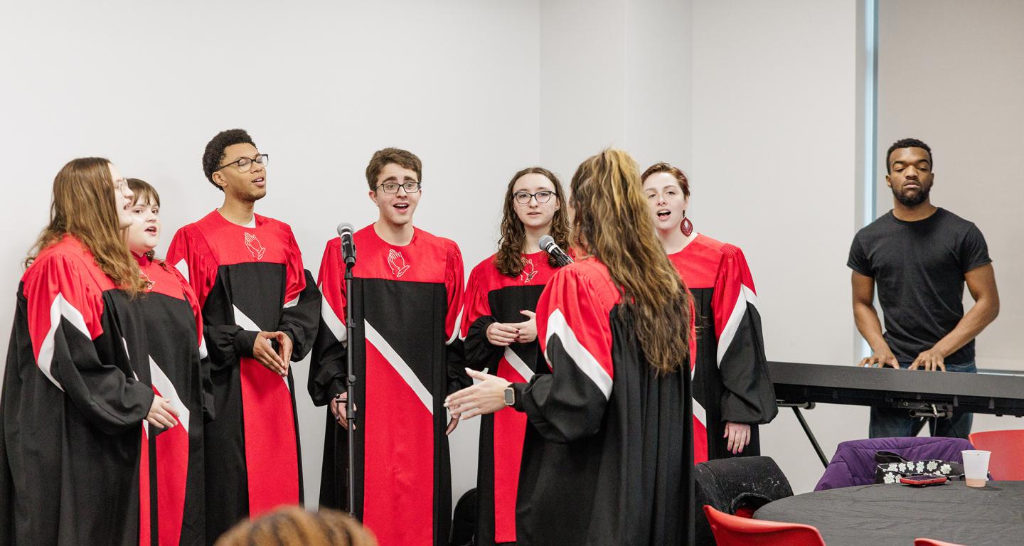 Voices of Praise sing at MLK Day 2024.