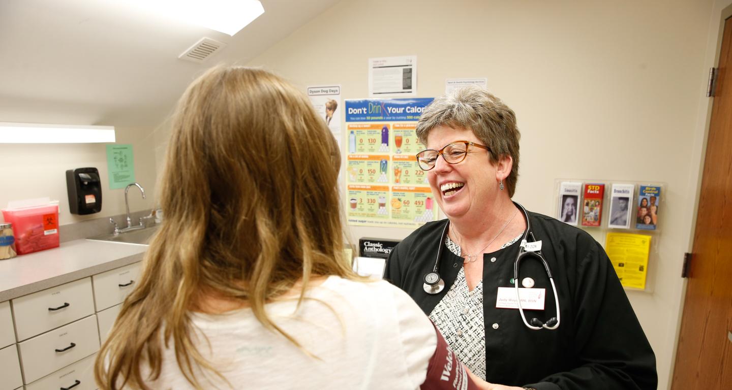 nurse judy at dyson wellness center