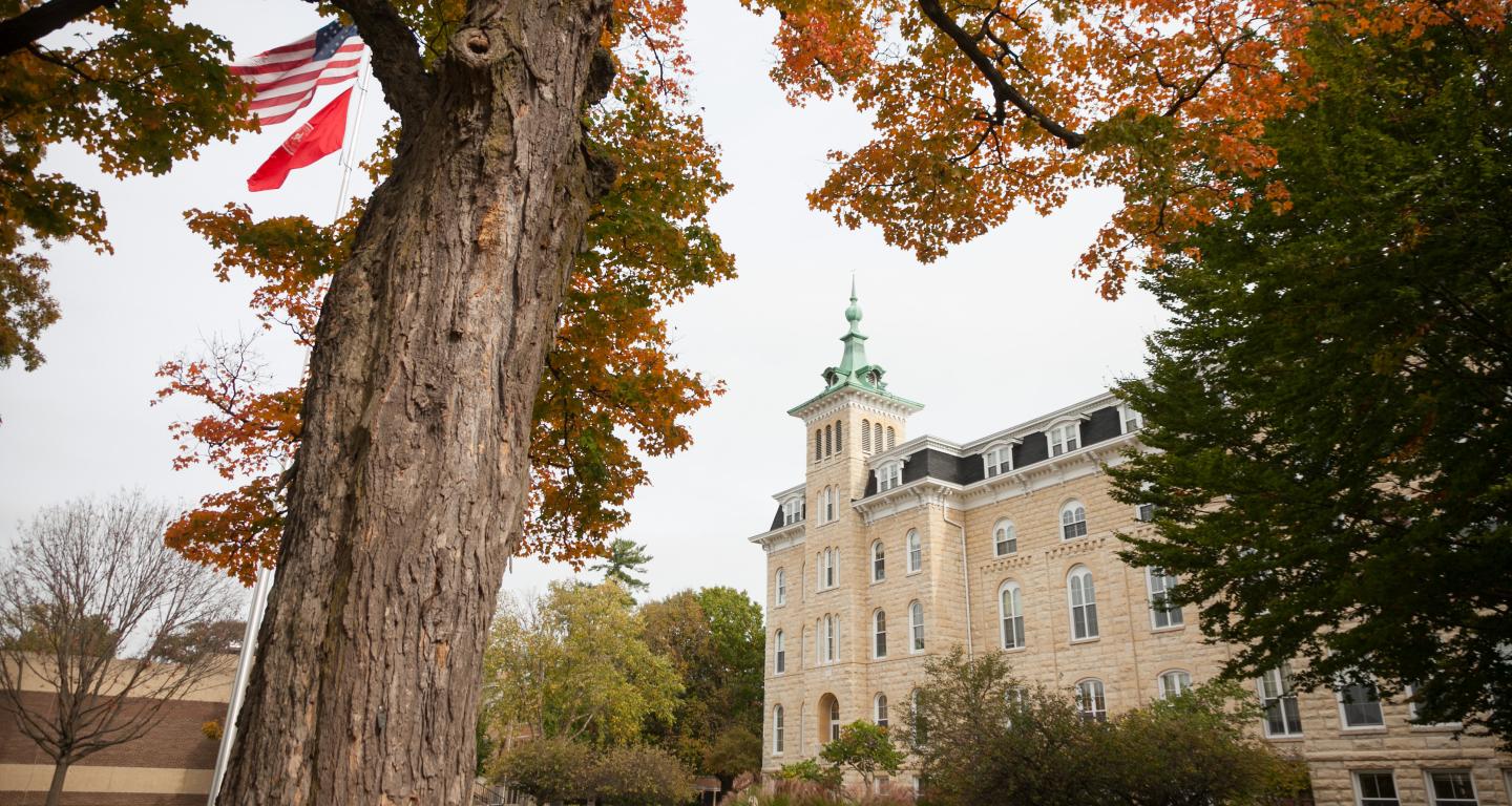 old main in springtime