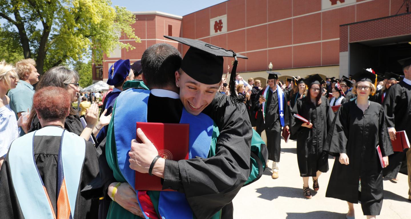 student at graduation