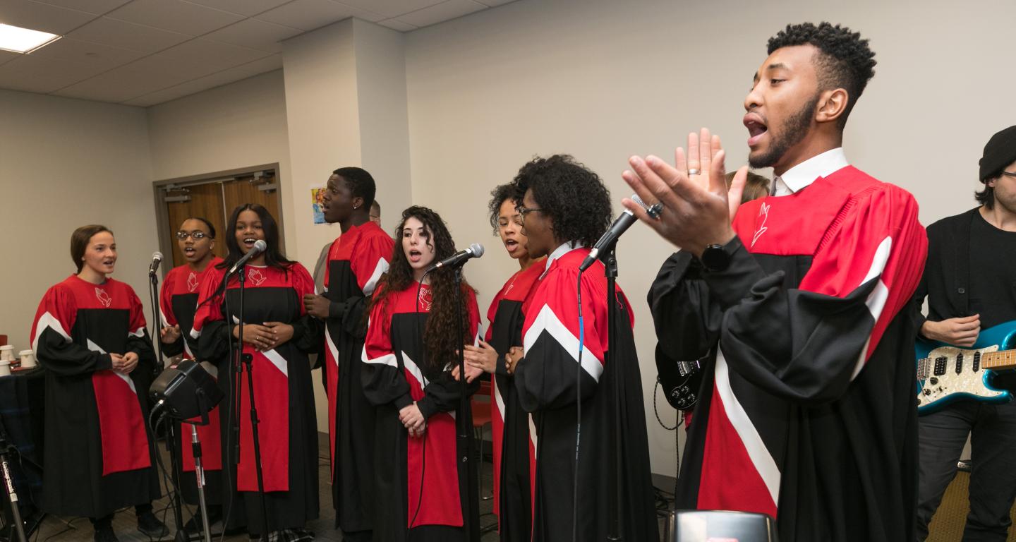 Voices of Praise sing gospel songs during the 2019 MLK Week.