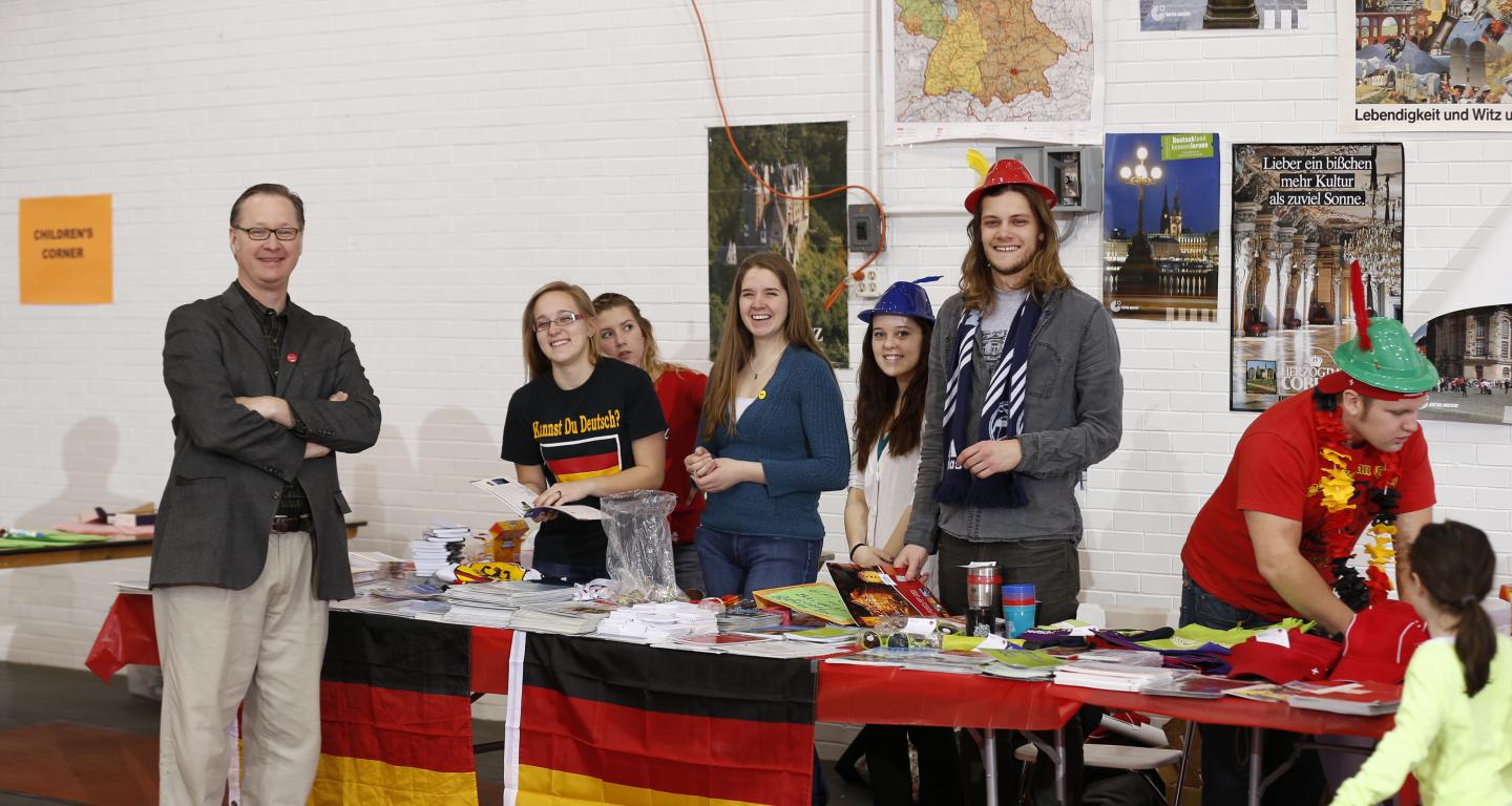 Student members of the German Club at North Central College.