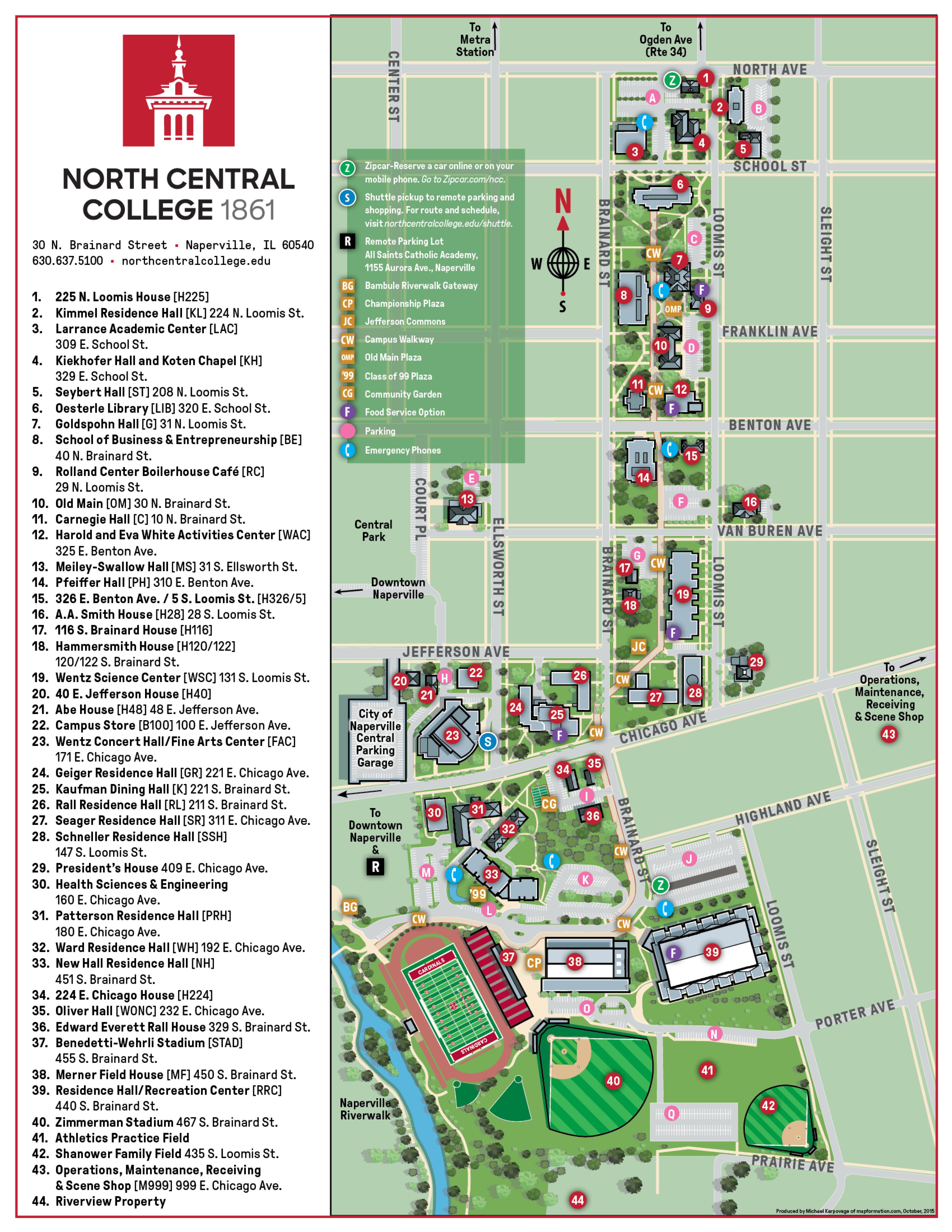 north central college campus visit