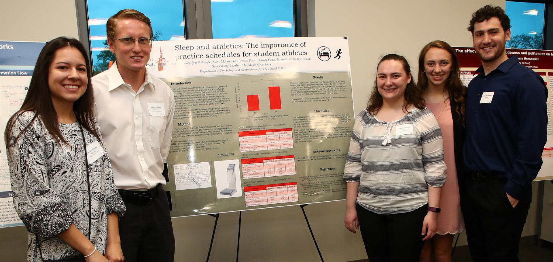 The researchers present their project at the Rall Symposium.
