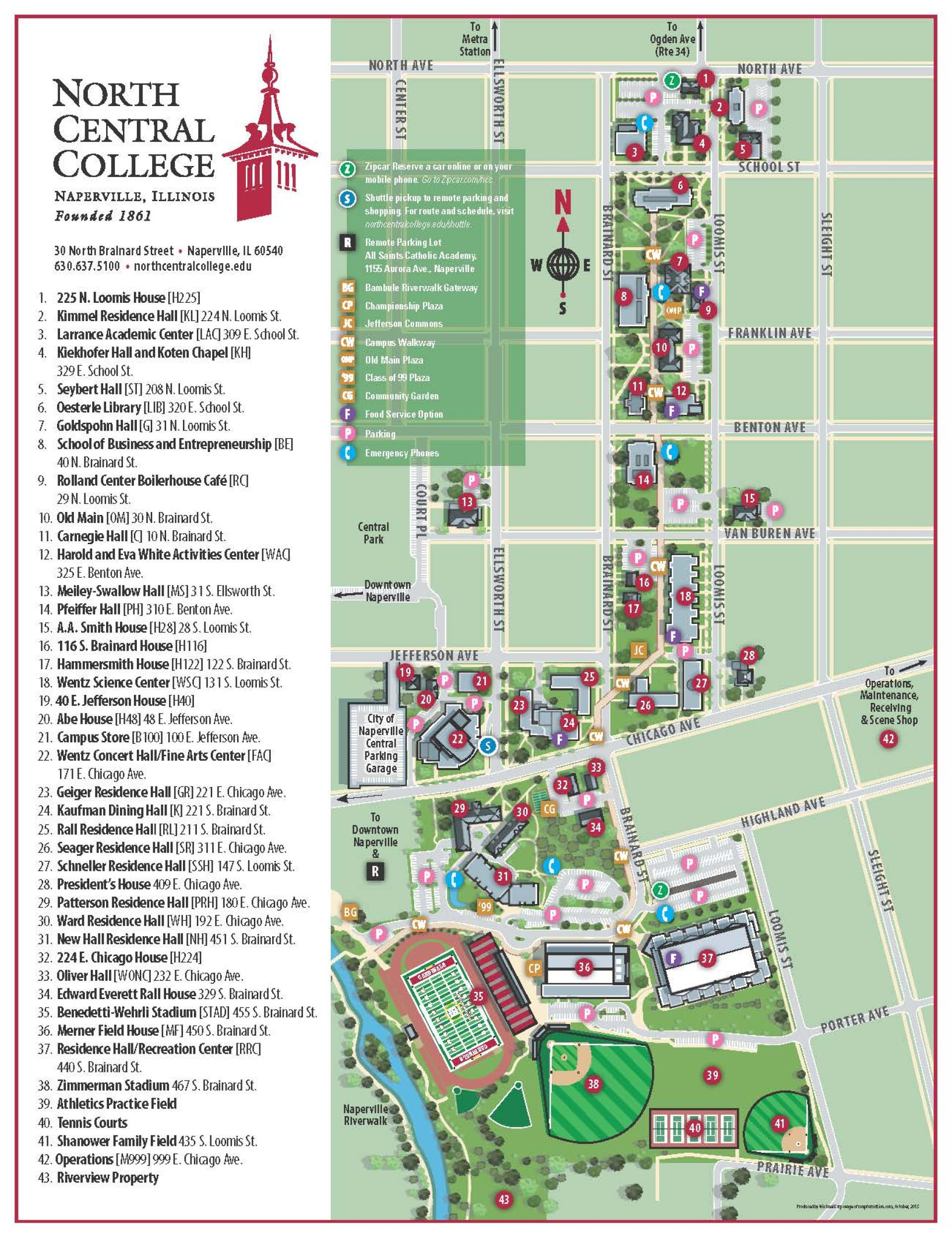 Campus Map North Central College