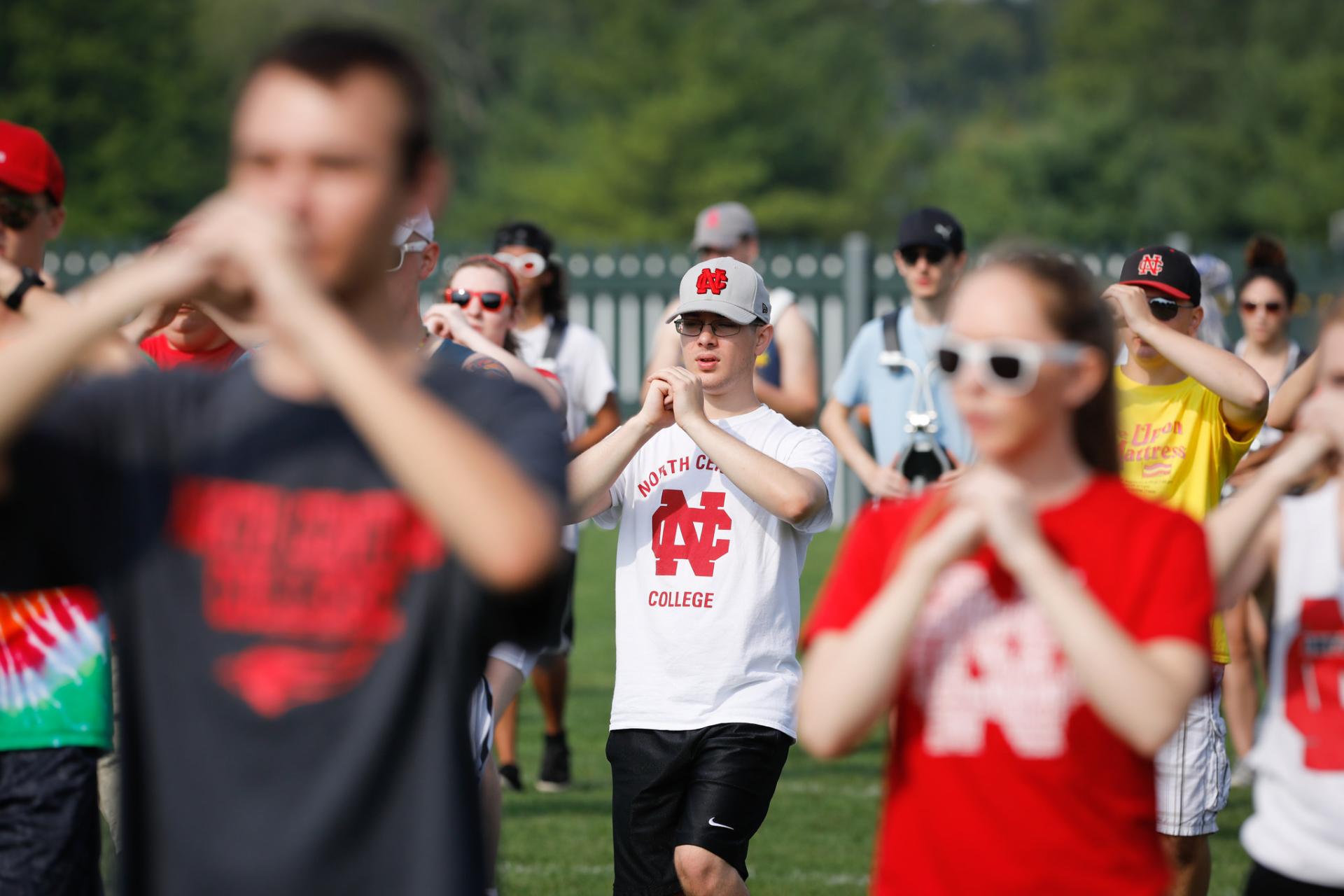North Central College's marching band prepares for the fall season