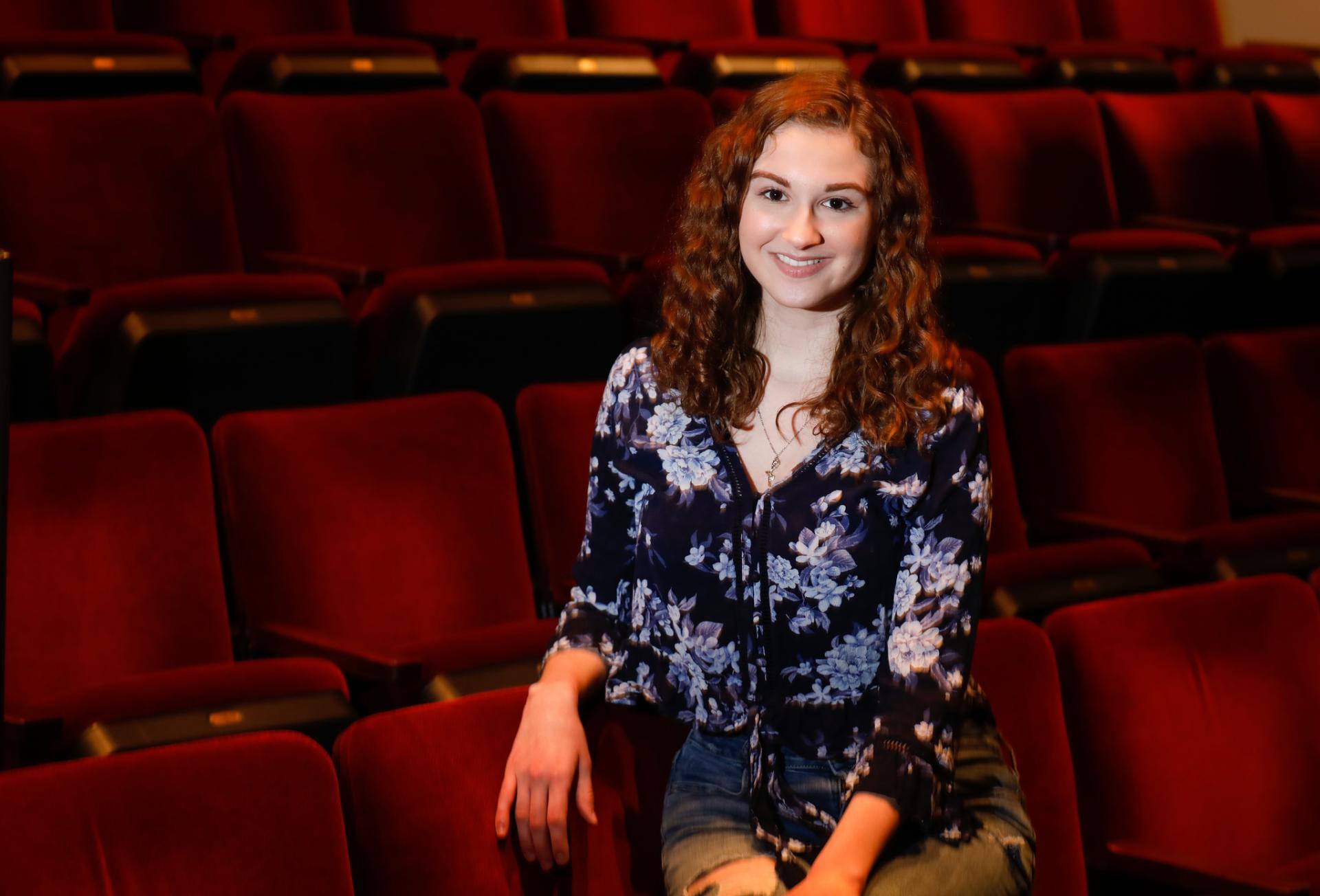 Carter Sherman '19 sits in the audience