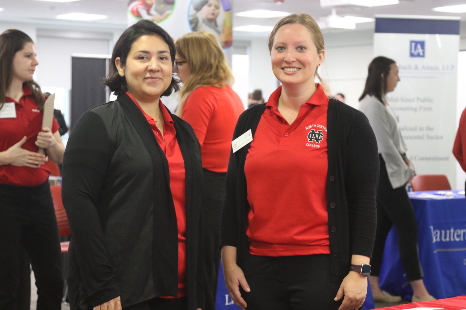 Directors Haydee Nunez and Juli O'Brien, in between helping students look for their post-college careers.