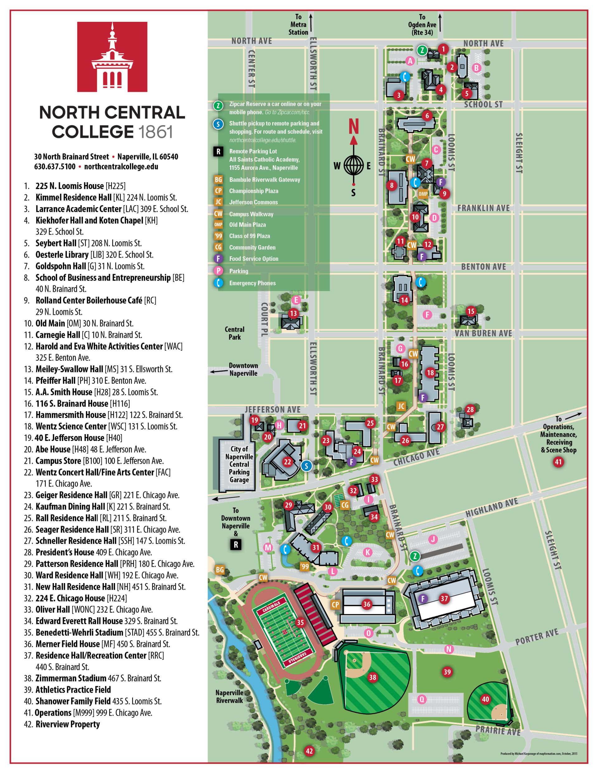 Campus Map North Central College
