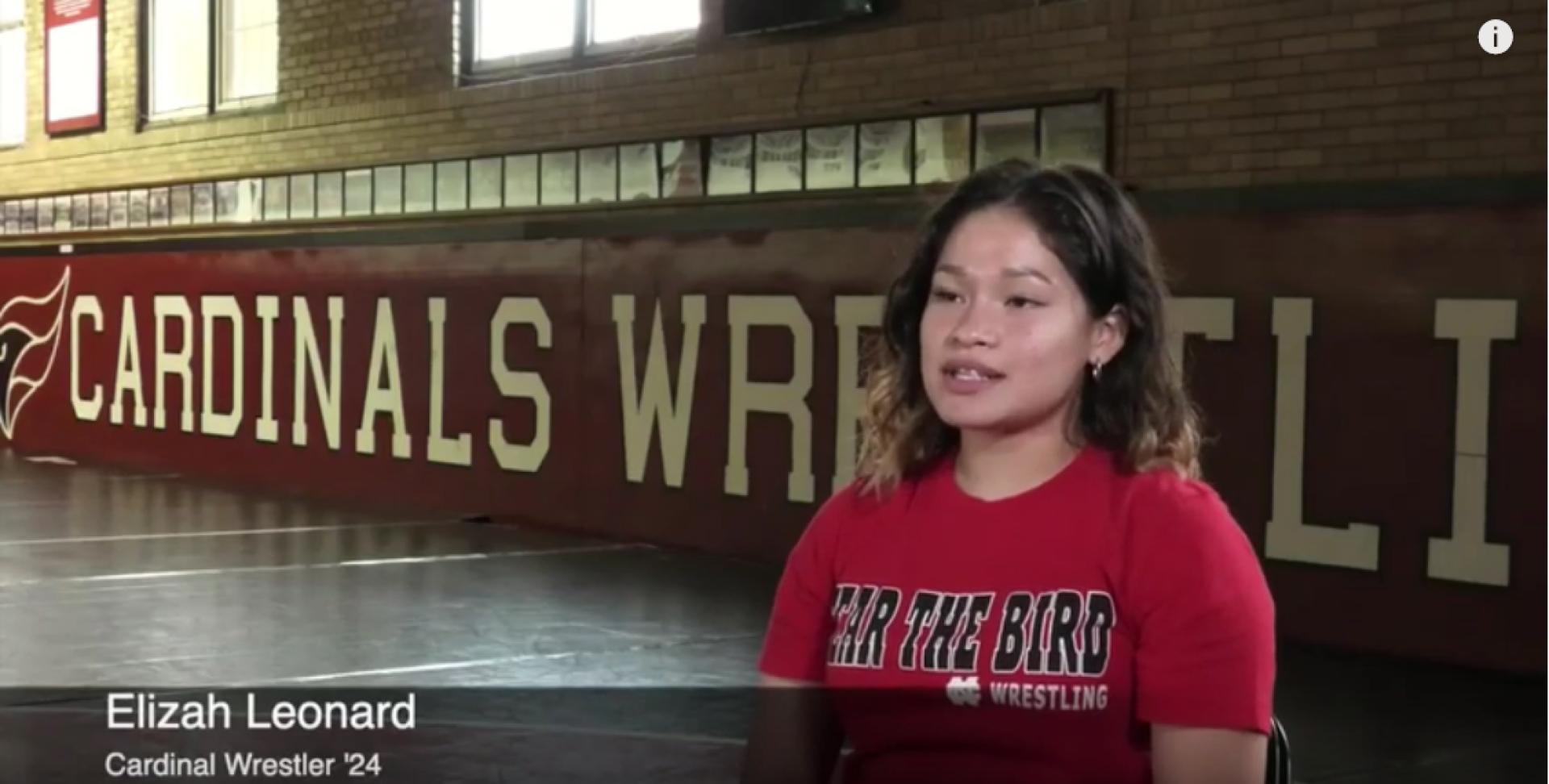 North Central College women's wrestler Elizah Leonard appears in a Be the Change video.