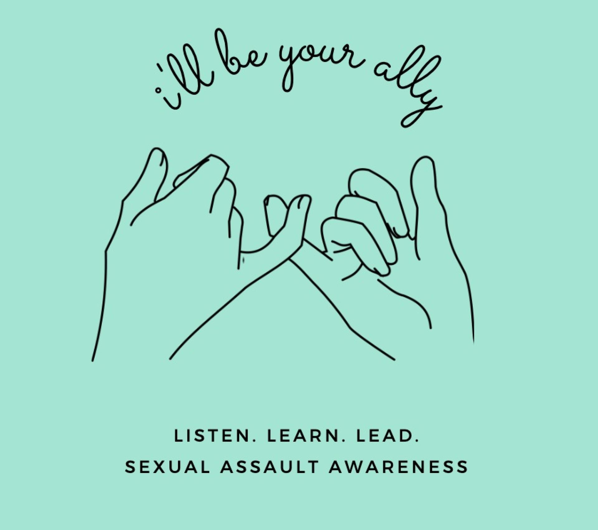 A sticker created by North Central College marketing students for the Be an Ally campaign.