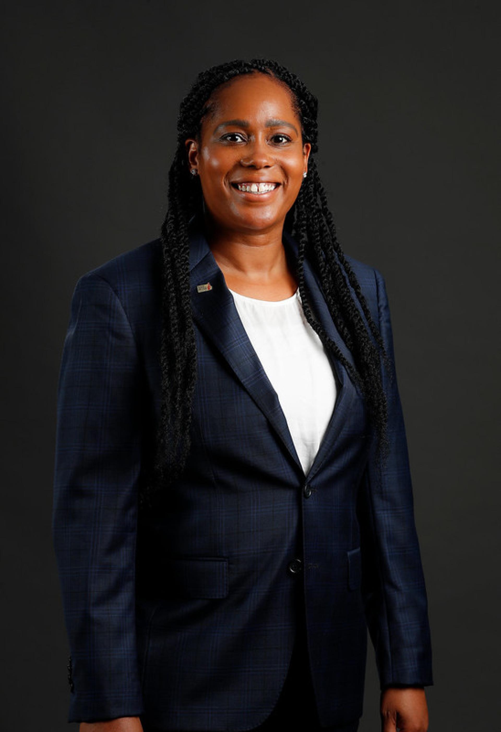 Jessica Brown, vice president of student affairs and athletics, headshot
