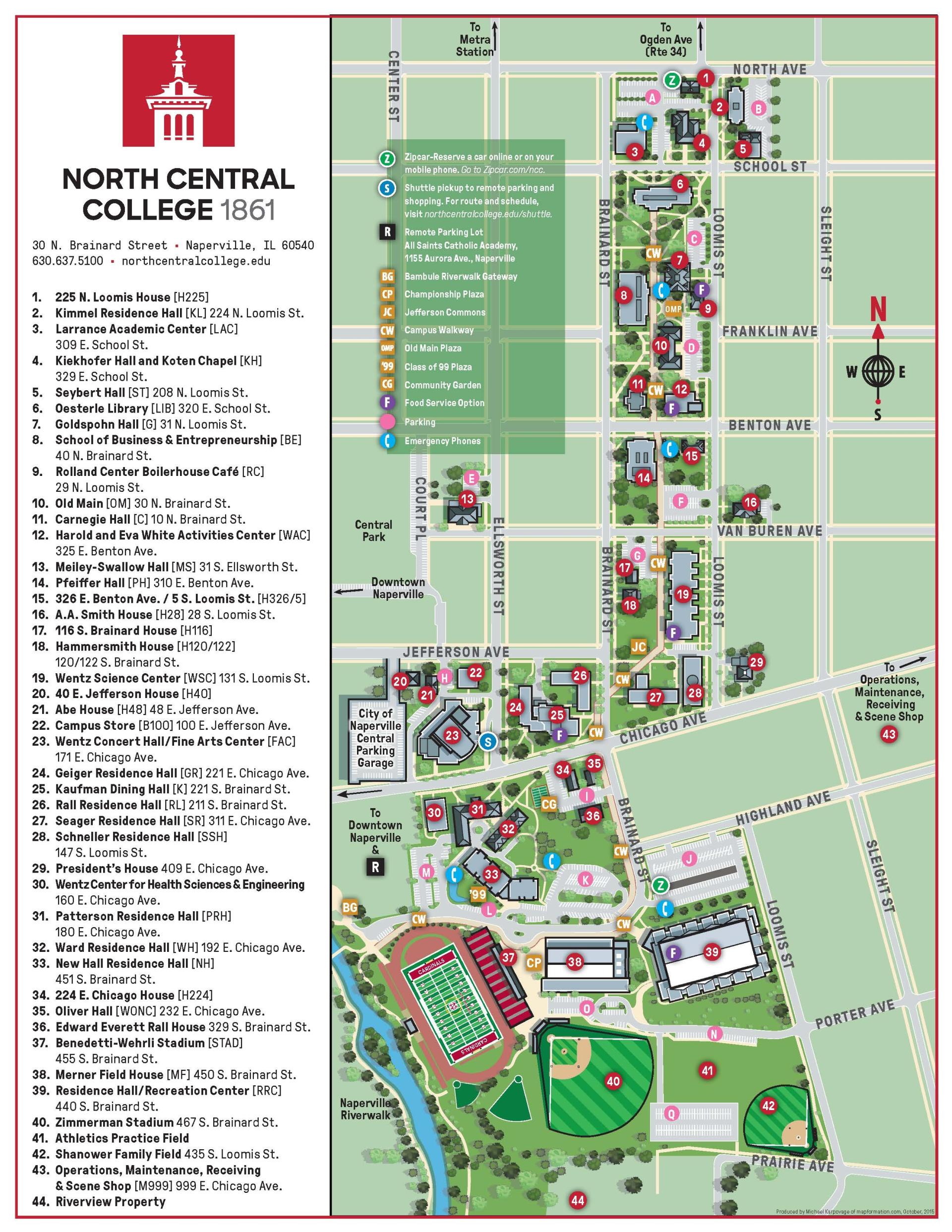 Campus Map North Central College