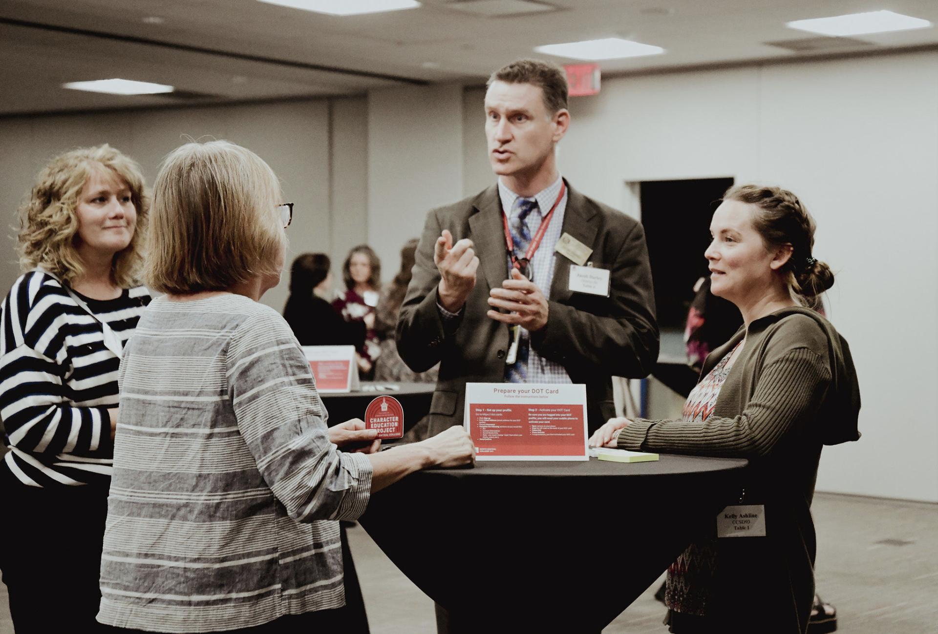 North Central College alumni talk at the Kern Foundation Character Education Institute.