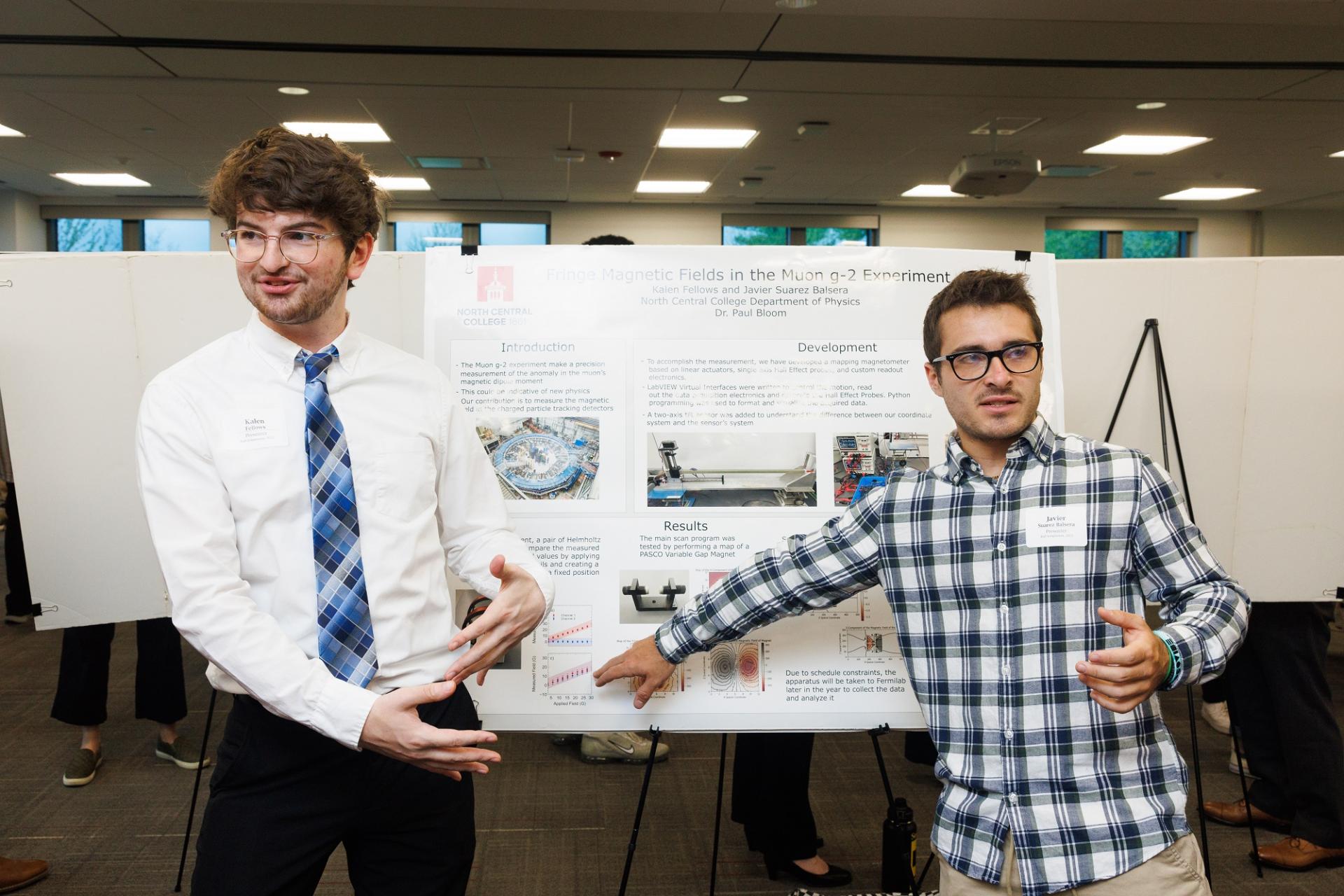 A student presenter at North Central College's Rall Symposium.