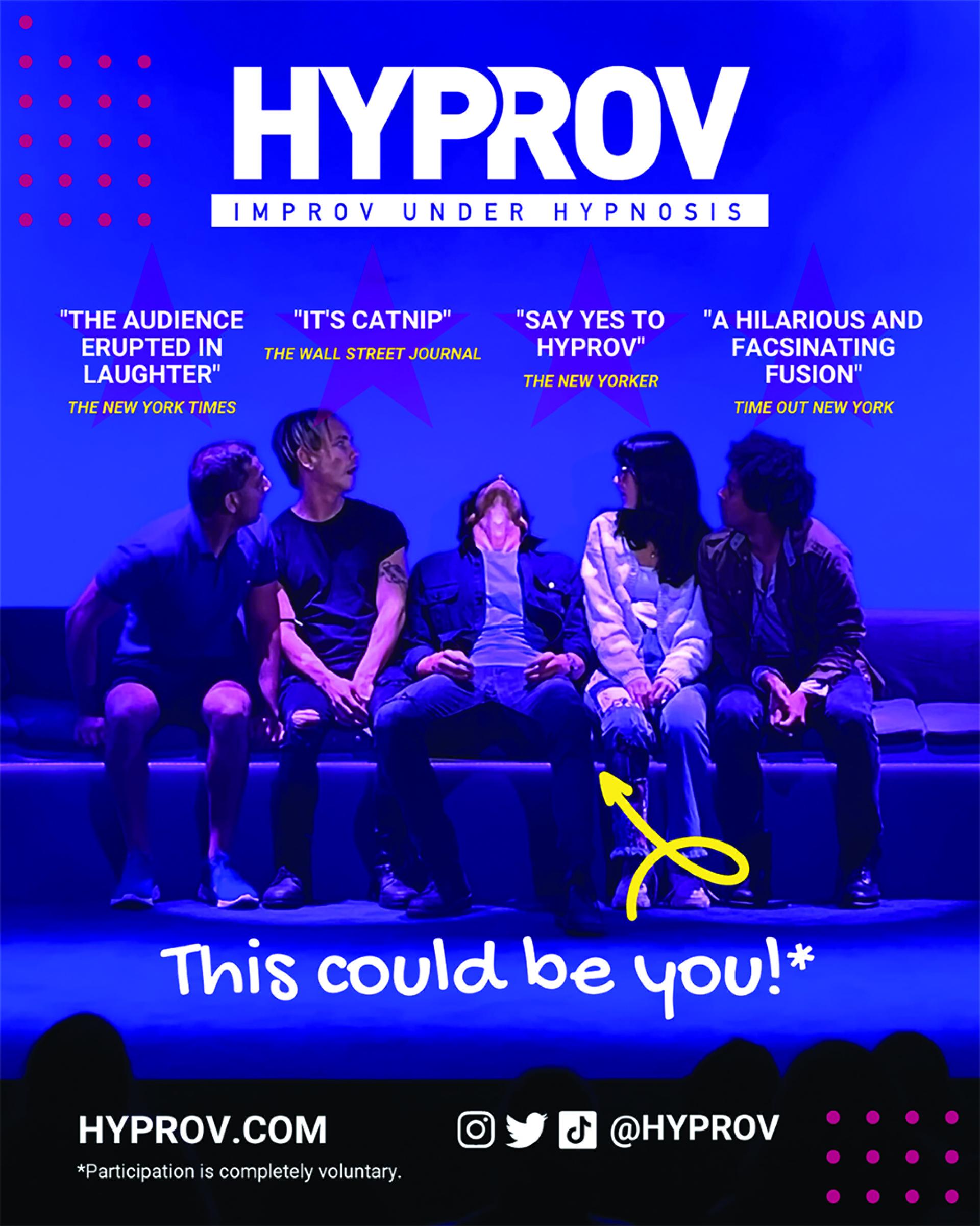 Four people performing improvisation.