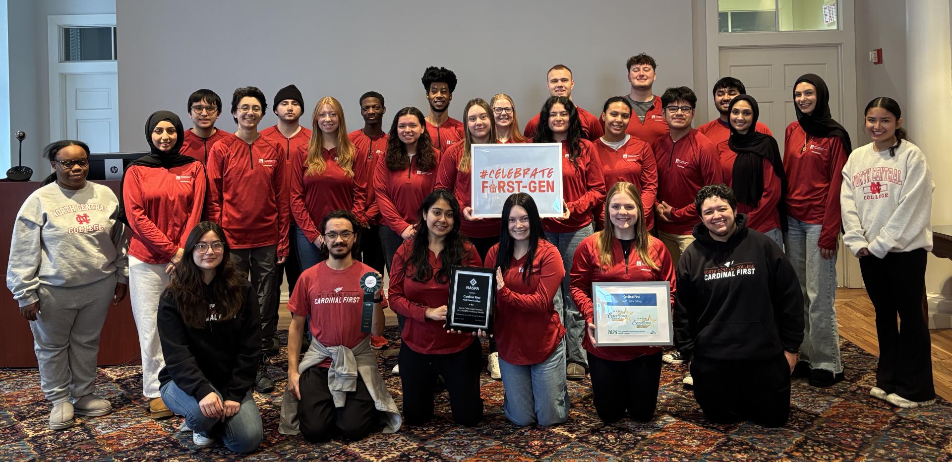 Cardinal First group photo with award