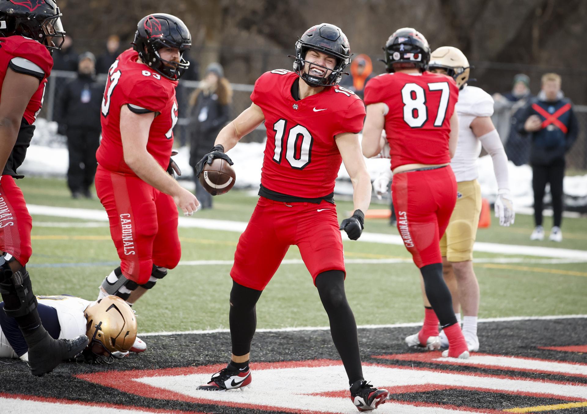 North Central Cardinals playing in the football semifinals