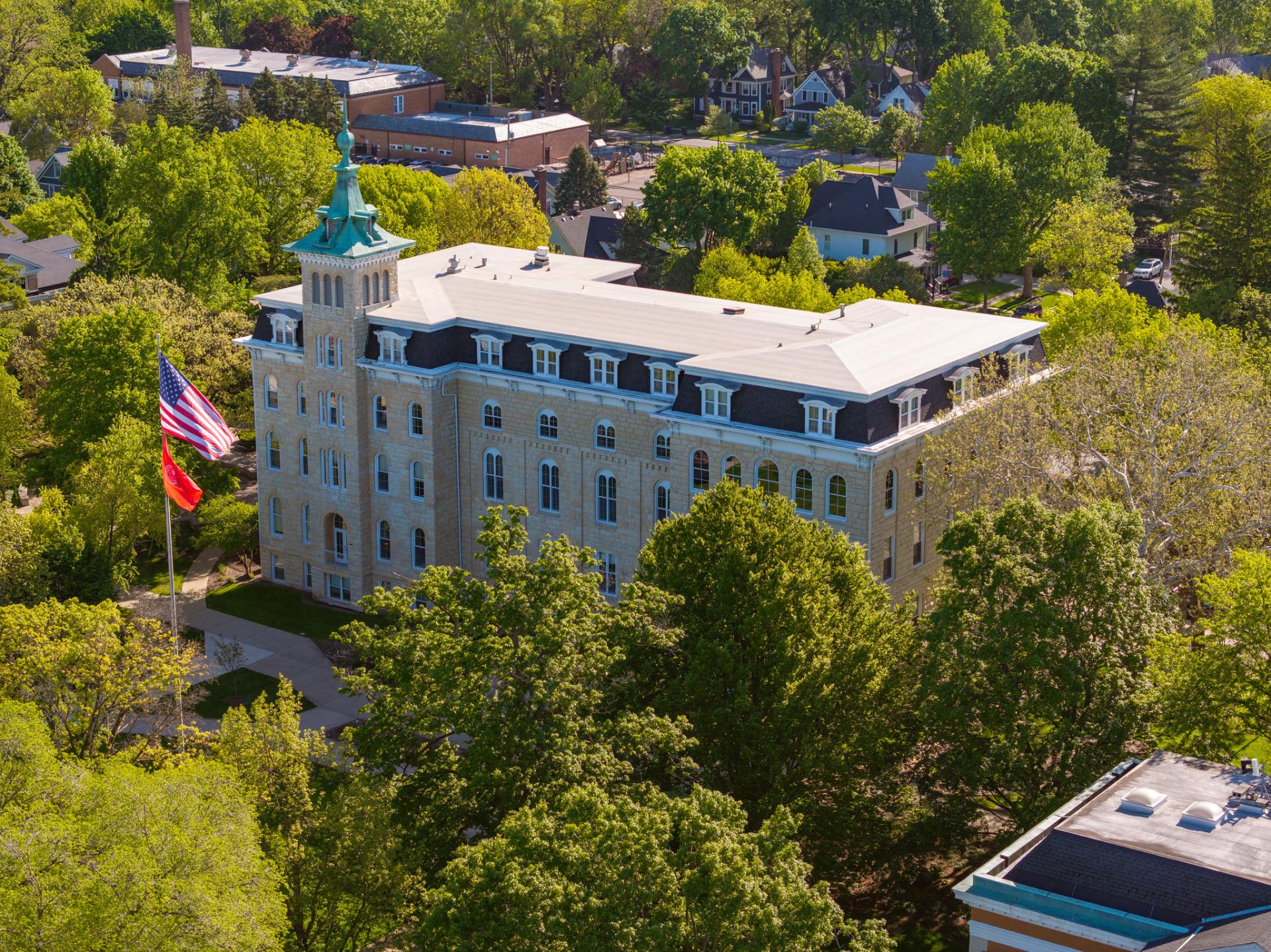 Old Main on a sunny day.